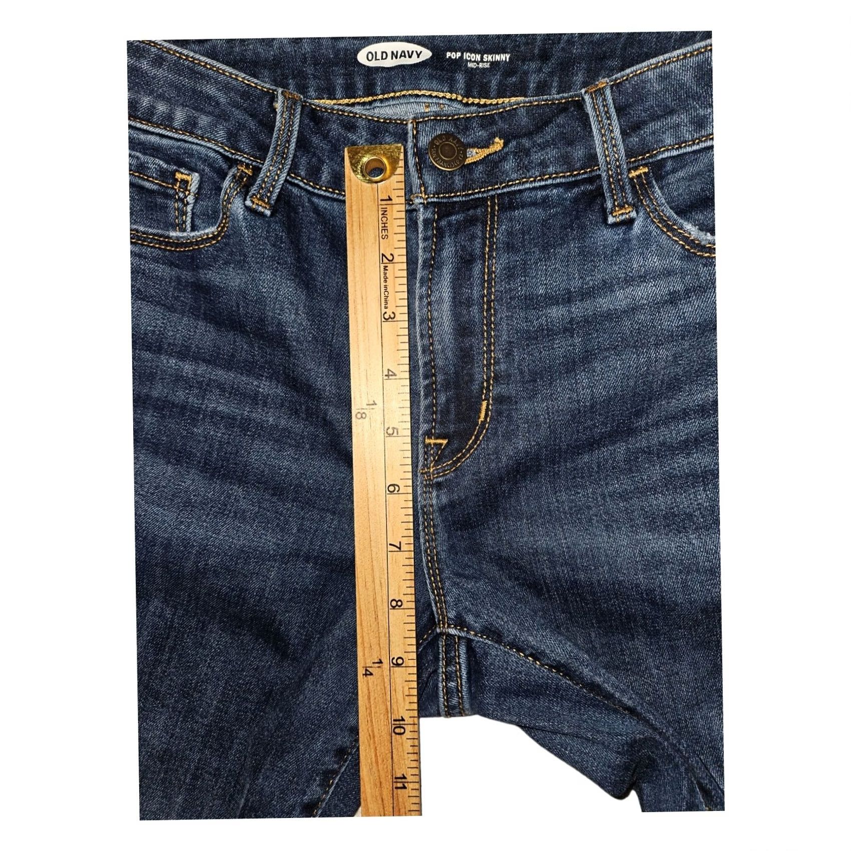 Old Navy Old Navy Pop Icon Skinny Jeans Women's 6 Denim Blue Distressed Stretch 5-Pocket Mid Rise Inseam 28 Fashion City Hipster Preppy Womens Size 28" / US 6 / IT 42 - 5 Thumbnail
