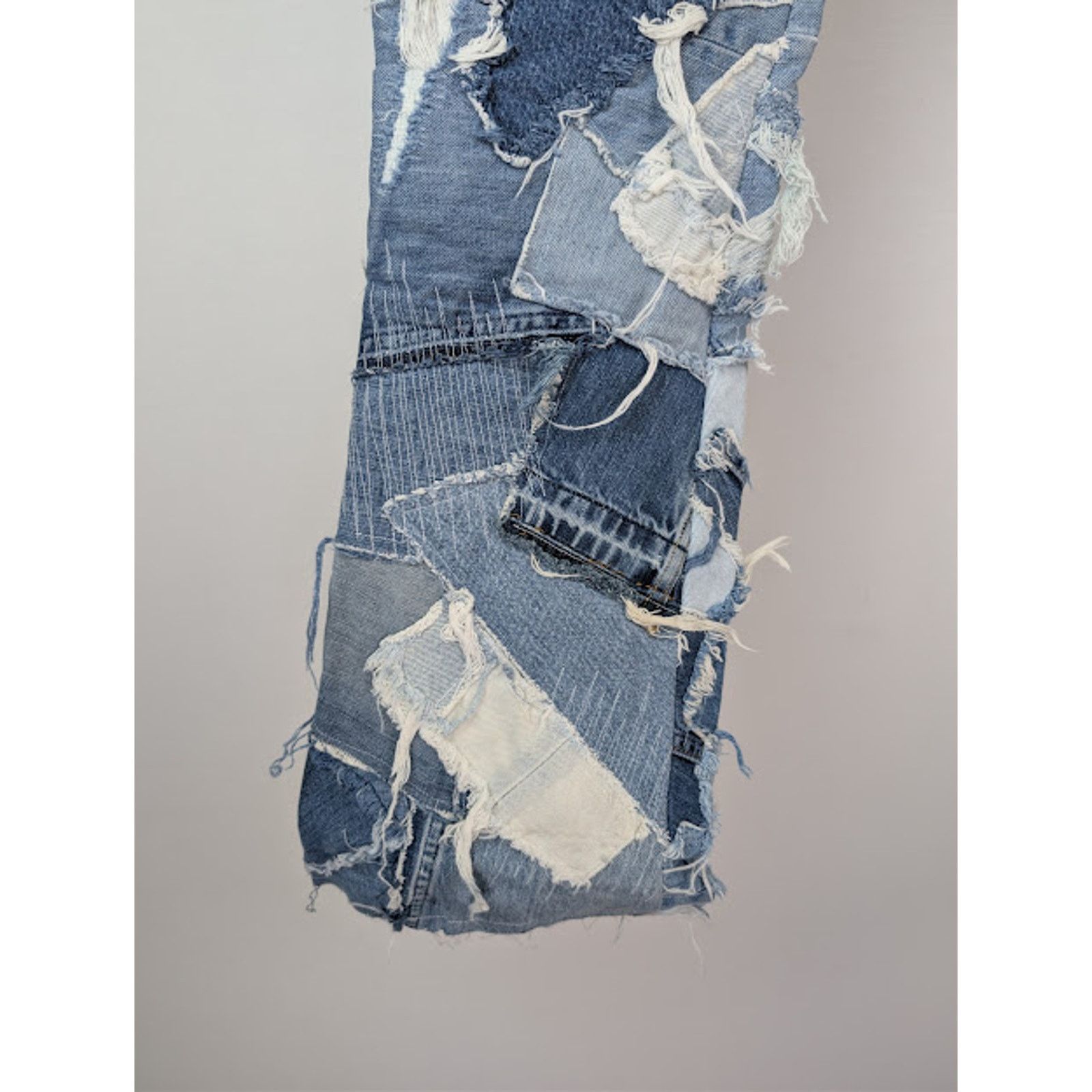 Gallery Dept. o1rshd1 Logan Distressed Patchwork Denim Jeans in Indigo Size US 34 / EU 50 - 16 Thumbnail