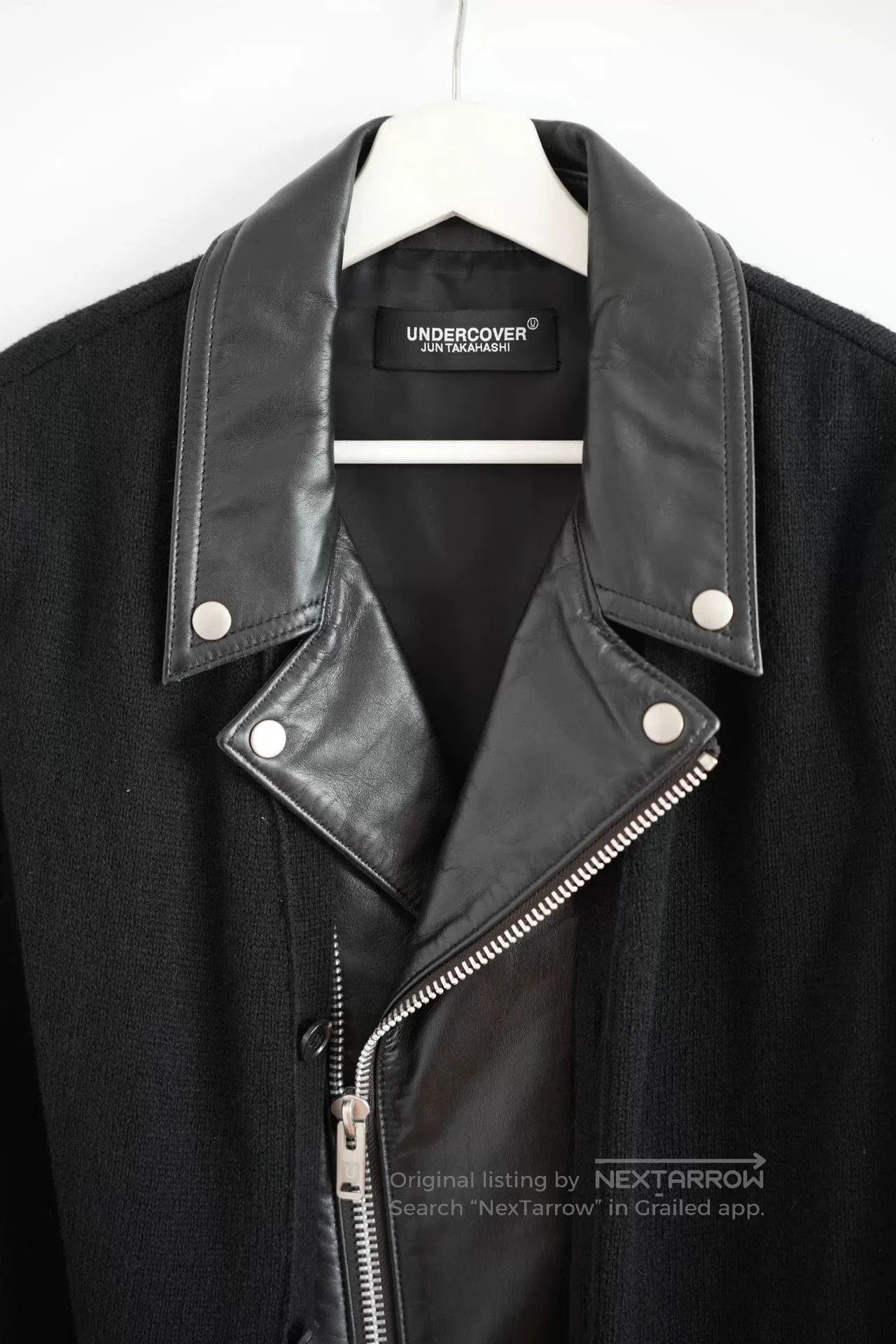 Undercover black leather double rider jacket. Size US M / EU 48-50 / 2 - 4 Thumbnail