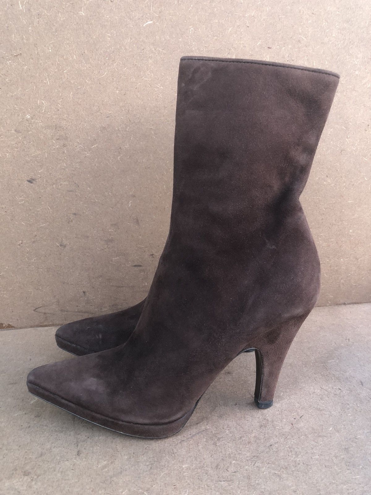 Prada Prada Brown Suede Boots Size 37.5 Size US 7.5 / IT 37.5 - 4 Thumbnail