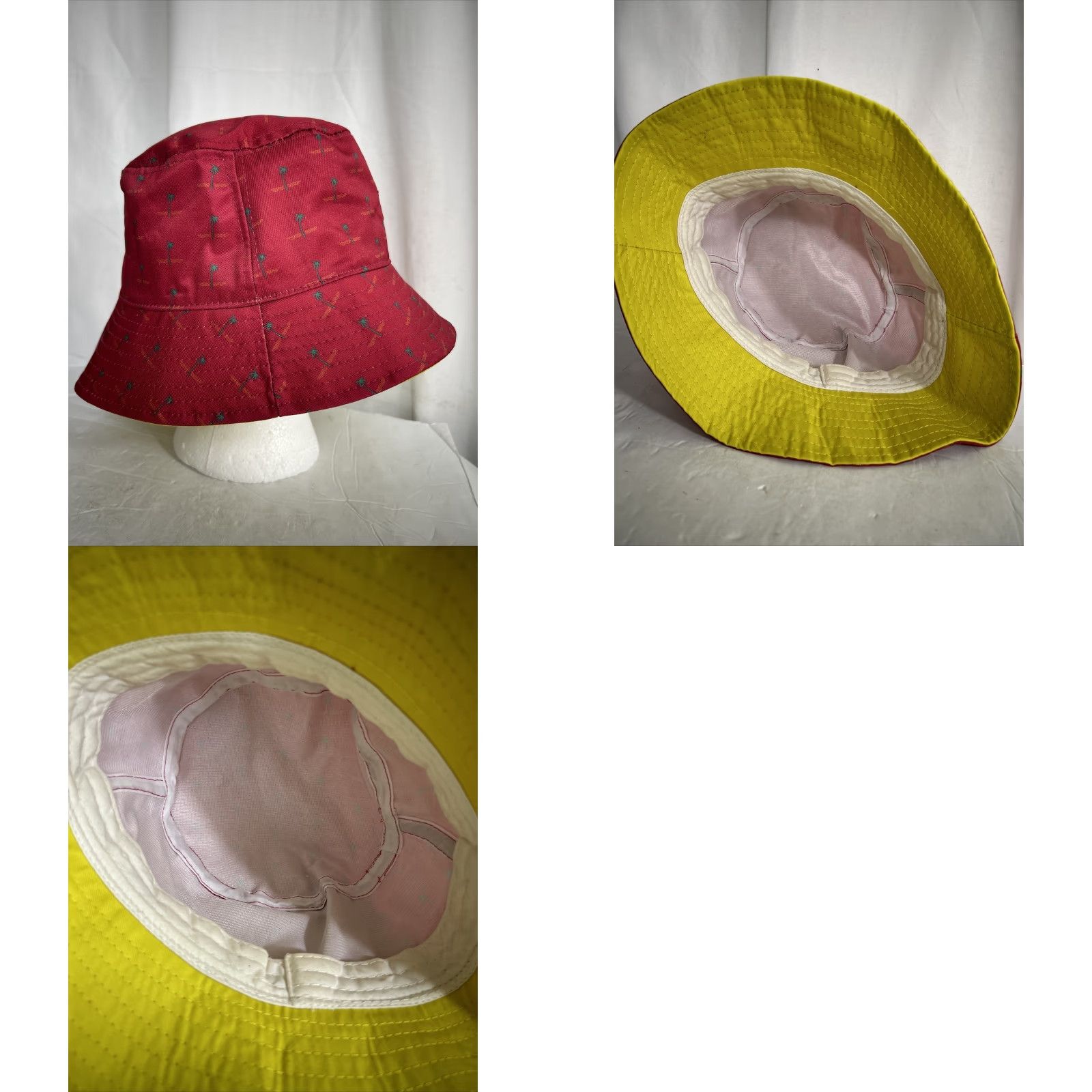 Vintage Kiva Camino Bucket Hat Unisex Adults One Size Red Palm Trees Logo Sun Protection Summer Casual Cap Hat Size ONE SIZE - 8 Thumbnail