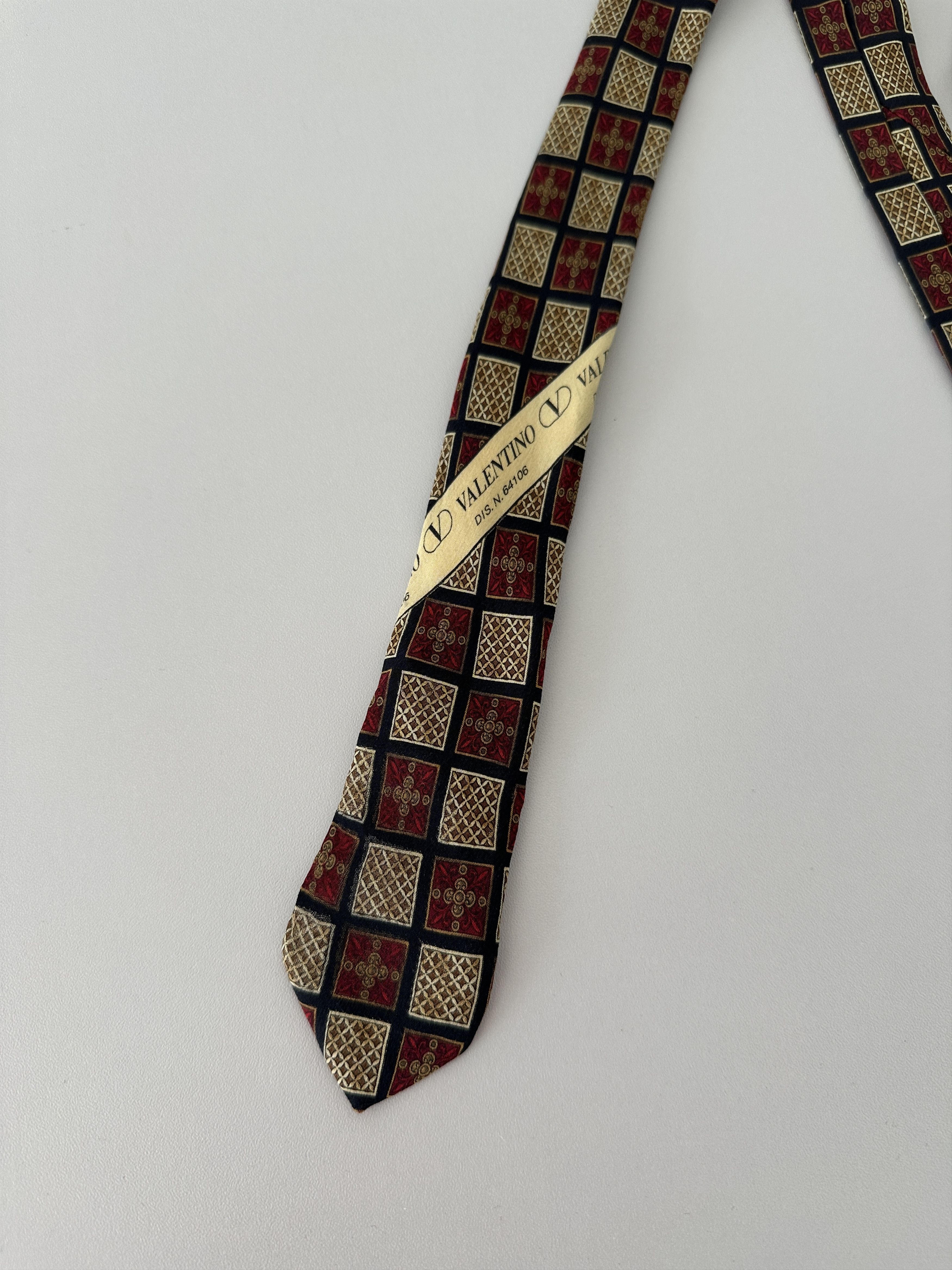Valentino × Vintage Vintage Valentino Silk Tie Size ONE SIZE - 3 Thumbnail