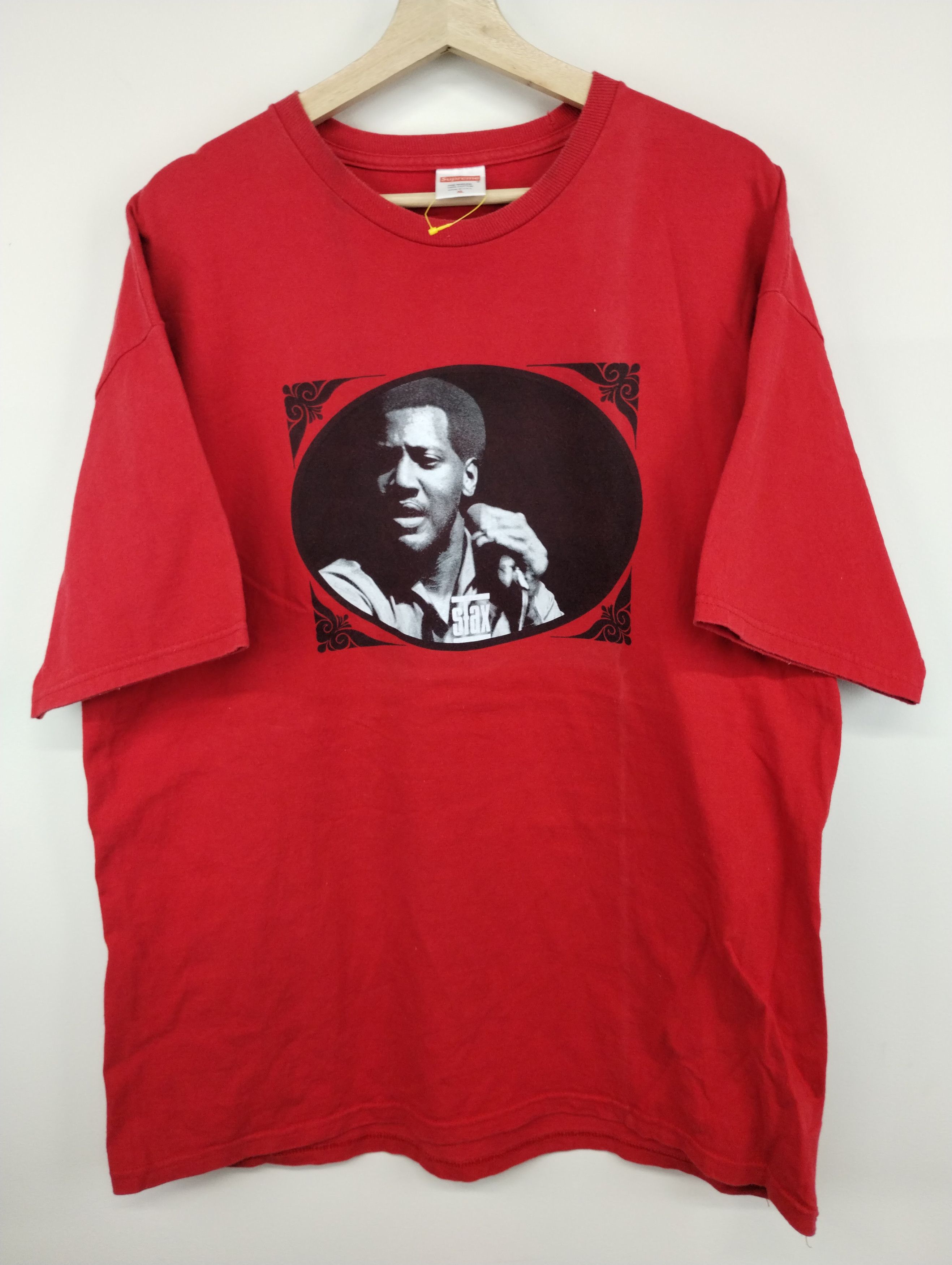 image of Supreme Stax Records Photo Tee in Red, Men's (Size XL)