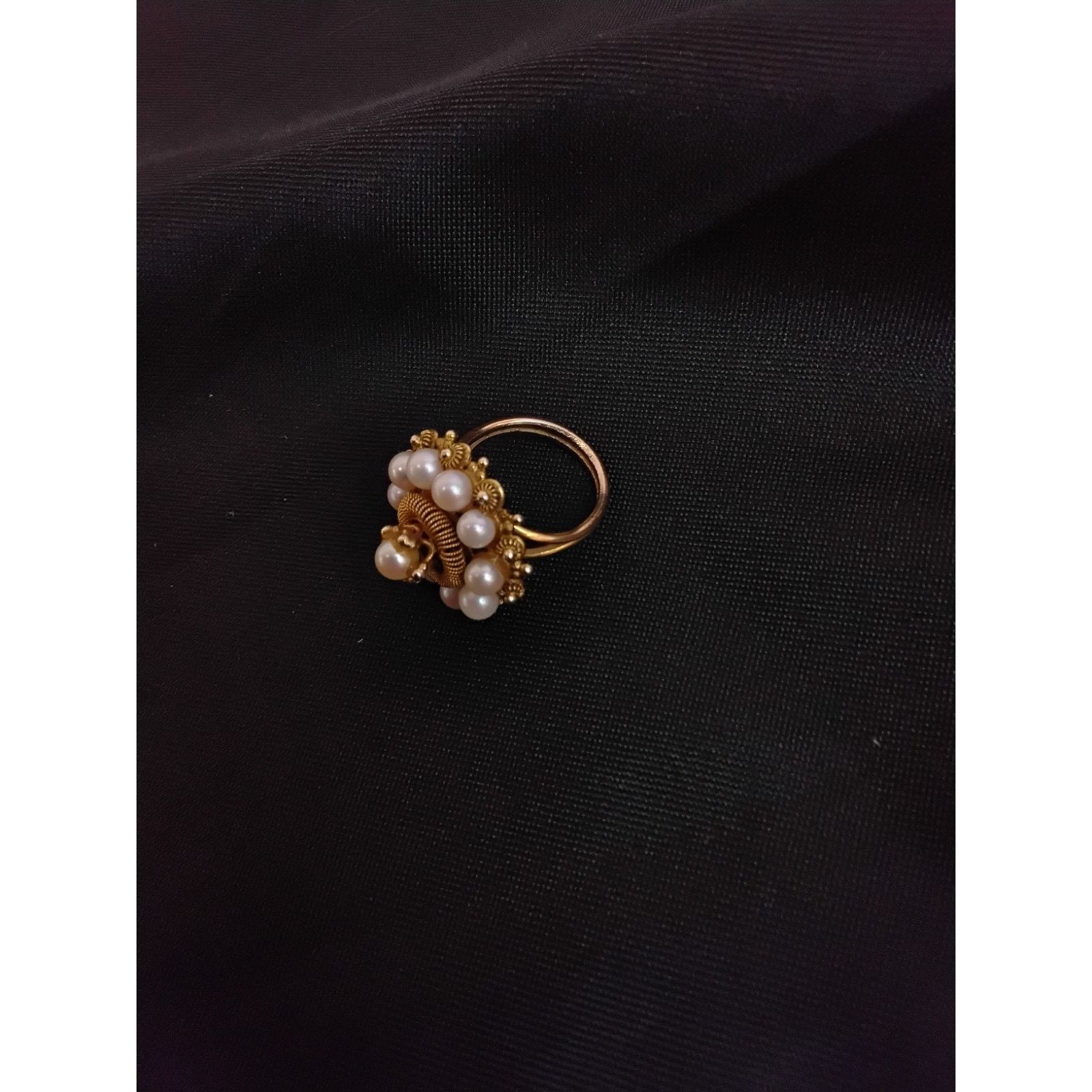 Other 14k Gold Pearl Peruvian Ring Size 6.5 7.7 Grams #W4760 Size ONE SIZE - 5 Thumbnail