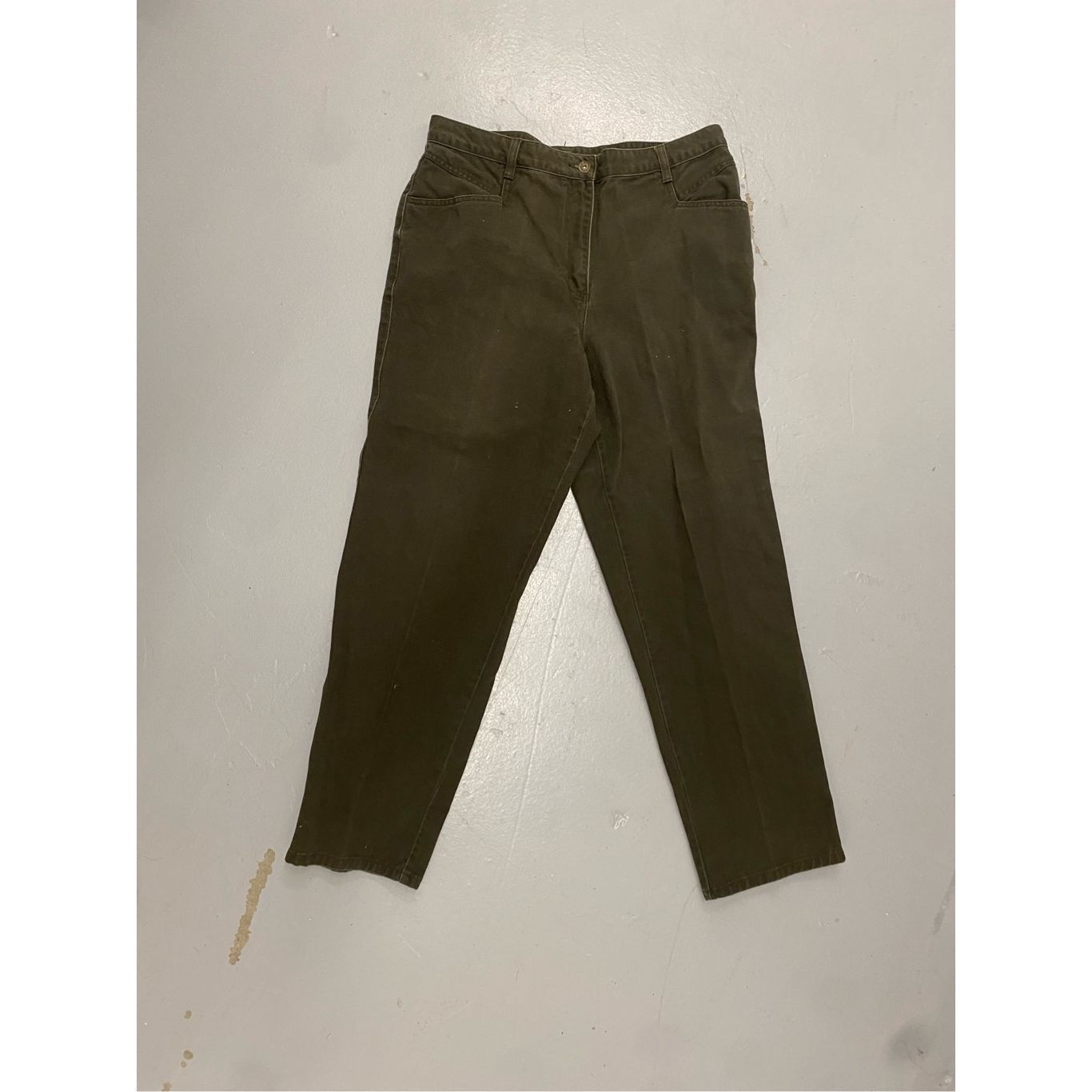Other Christopher & Banks Green Pants, 100% Cotton- EUC, Size 14 Size 36" / US 14 / IT 50 - 1 Thumbnail