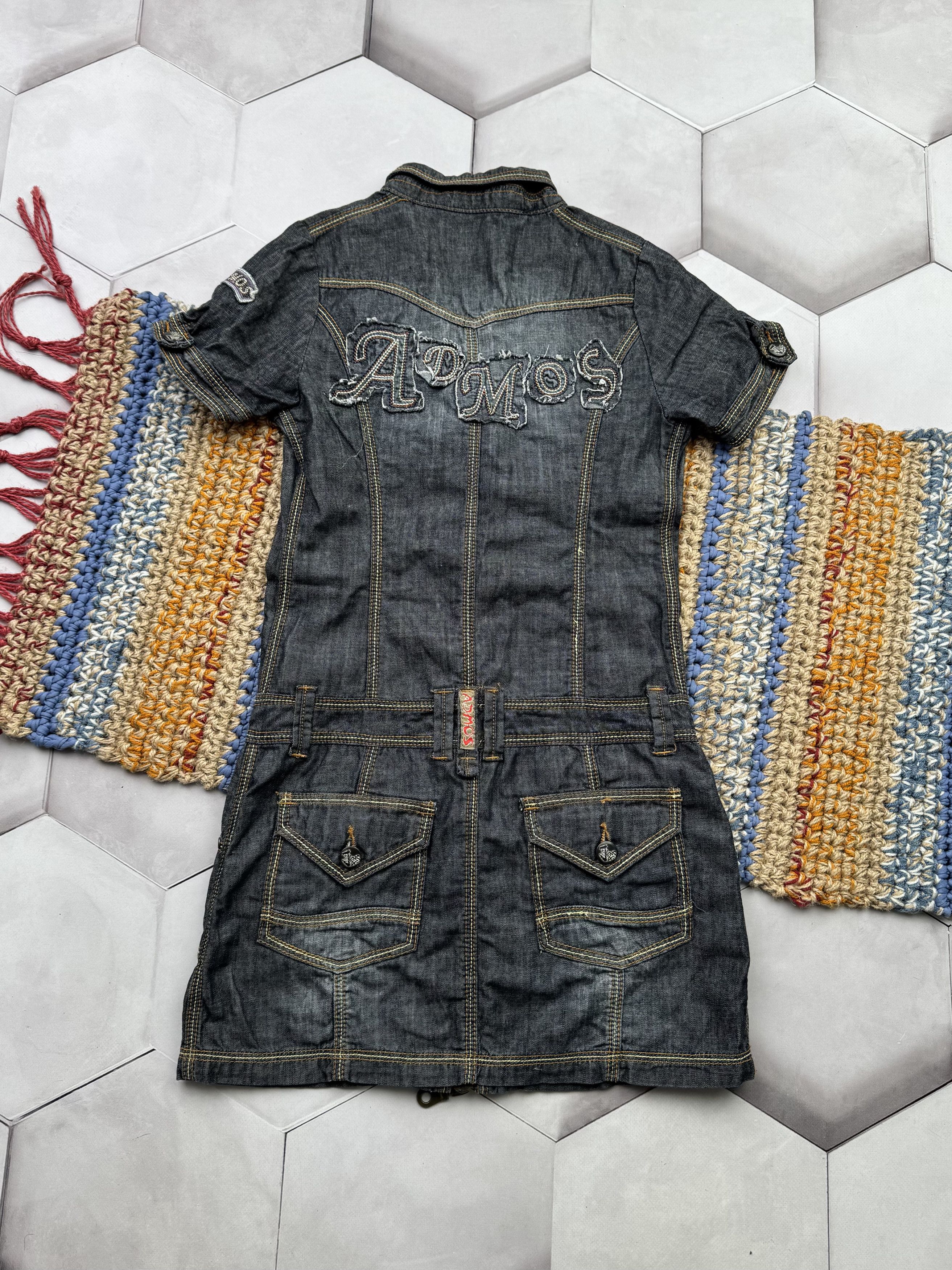 Japanese Brand Vintage Denim Dress With Zipper (E4) Size XS / US 0-2 / IT 36-38 - 6 Thumbnail
