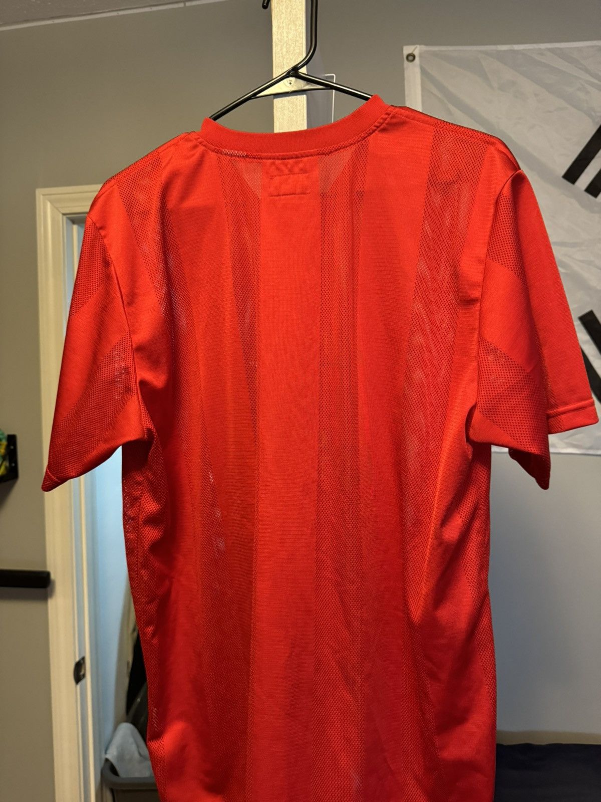 Supreme Supreme Velvet Logo Mesh Stripe Top Size US L / EU 52-54 / 3 - 2 Thumbnail
