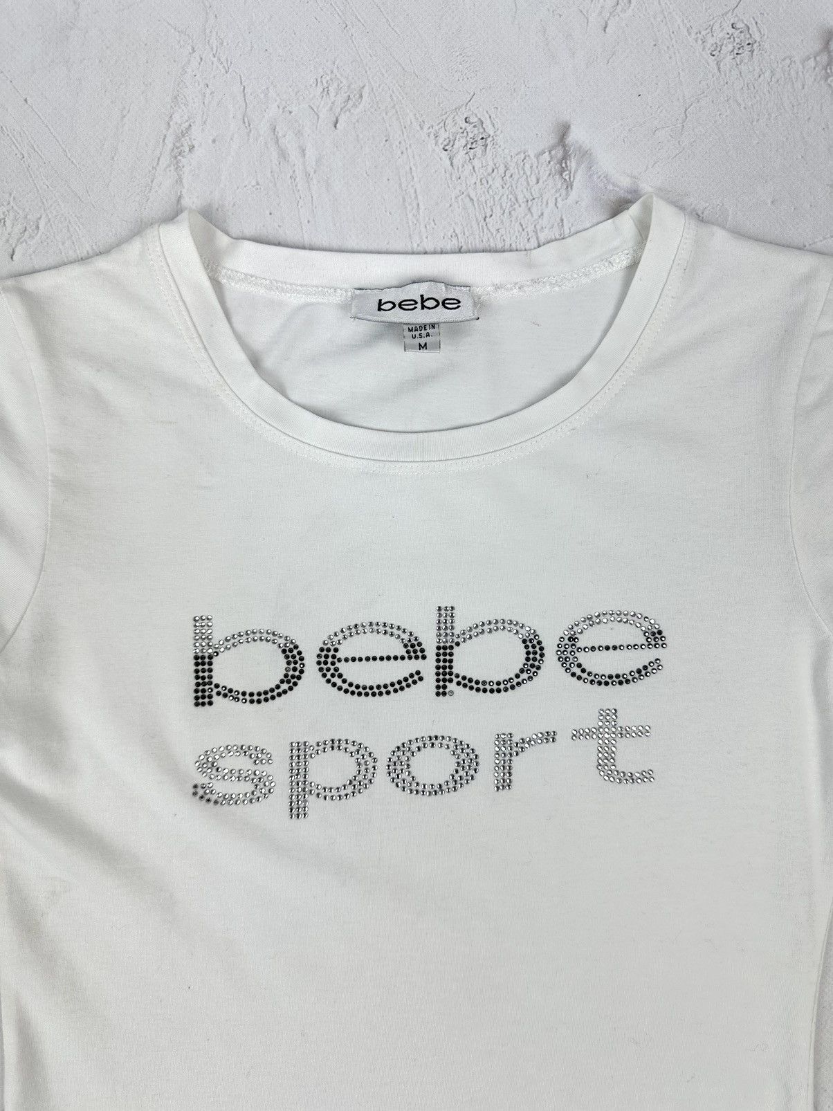 Vintage Vintage Bebe Sport White Tee Size M / US 6-8 / IT 42-44 - 2 Thumbnail