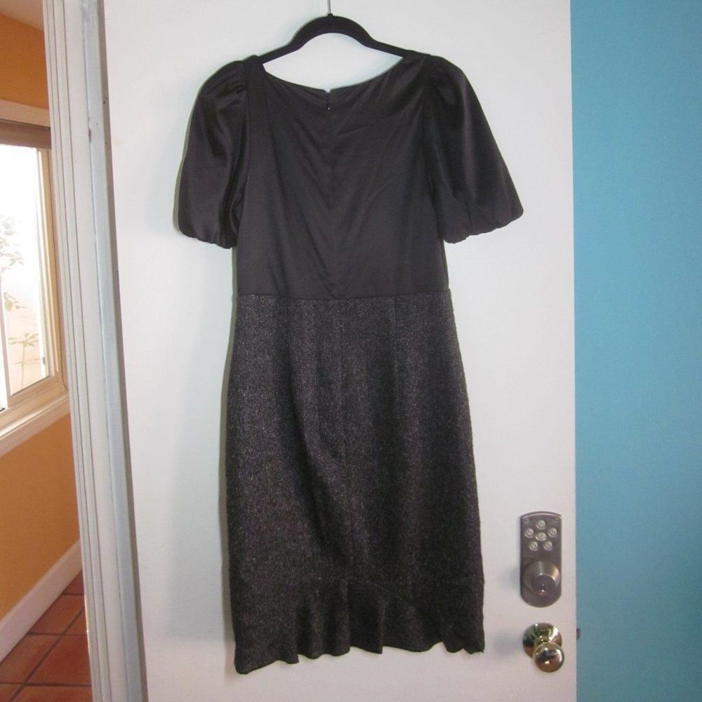 Rebecca Taylor Rebecca Taylor Dress Satiny Brown Top with Tweed Bottom Size Size M / US 6-8 / IT 42-44 - 3 Thumbnail