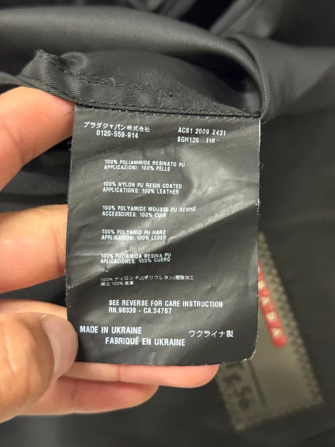 Designer × Prada × Vintage AW2009 Prada Black Leather & Nylon Hybrid Jacket Size US L / EU 52-54 / 3 - 7 Thumbnail