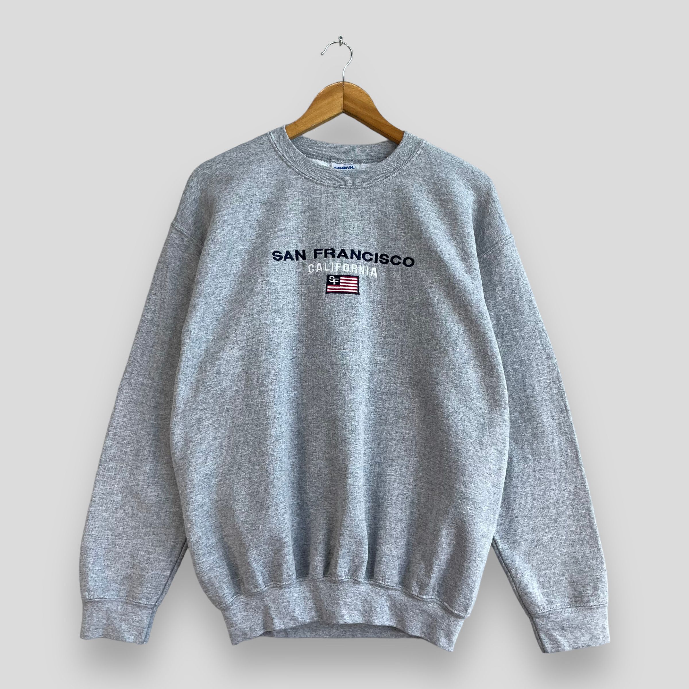 Vintage Y2K SAN FRANCISCO Spellout Embroidery Sweatshirt