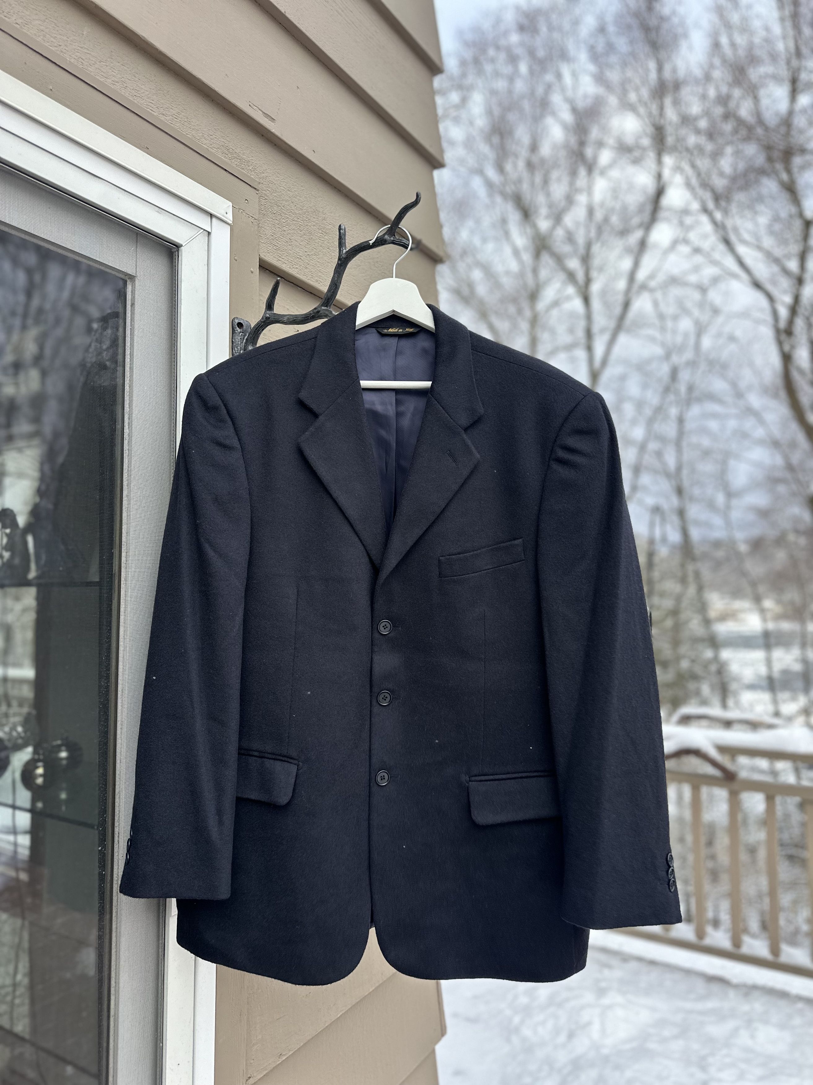 Vintage Vintage Luxury Men’s Blazer Louis Dell'Olio Cashmere Size 50S - 3 Thumbnail