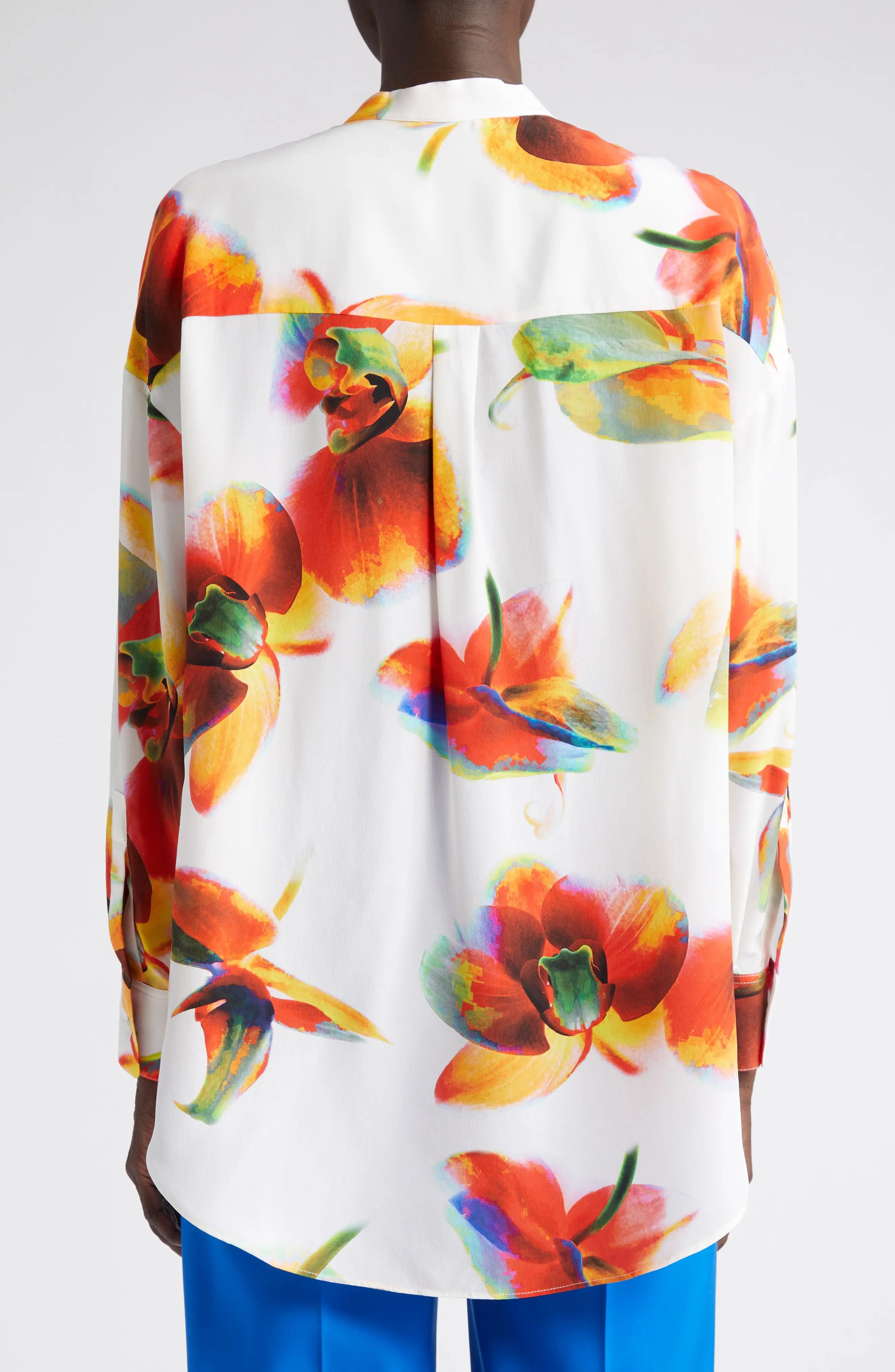Alexander McQueen o1y0325 Floral Shirt in Multicolor Size S / US 4 / IT 40 - 6 Thumbnail