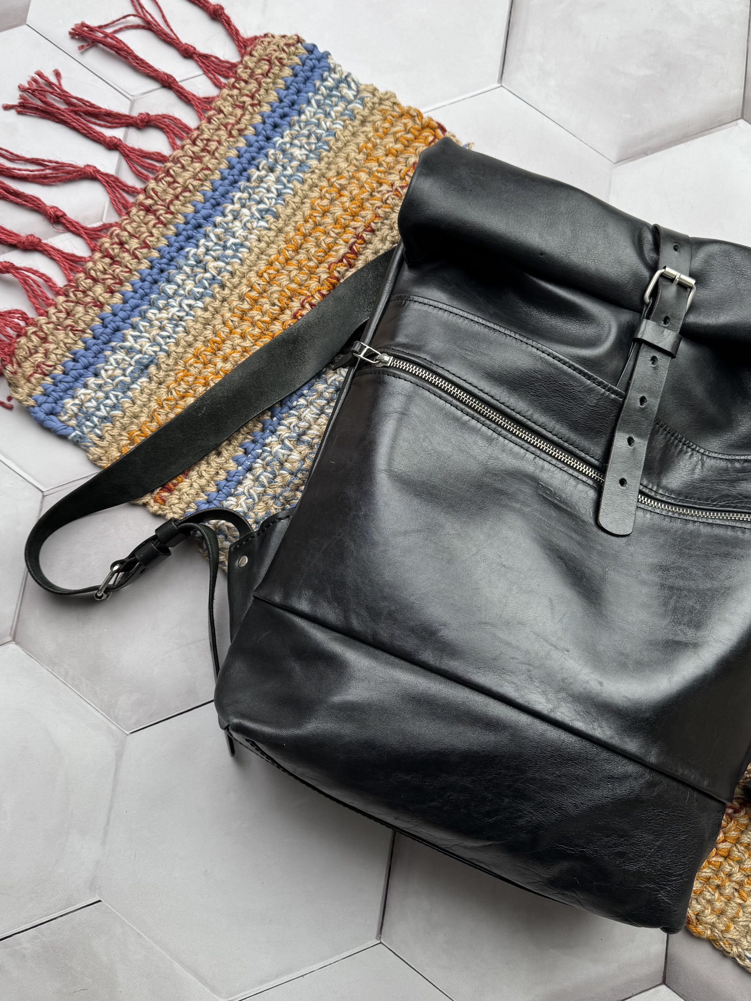 Vintage Vintage Leather Backpack (ES9) Size ONE SIZE - 2 Thumbnail