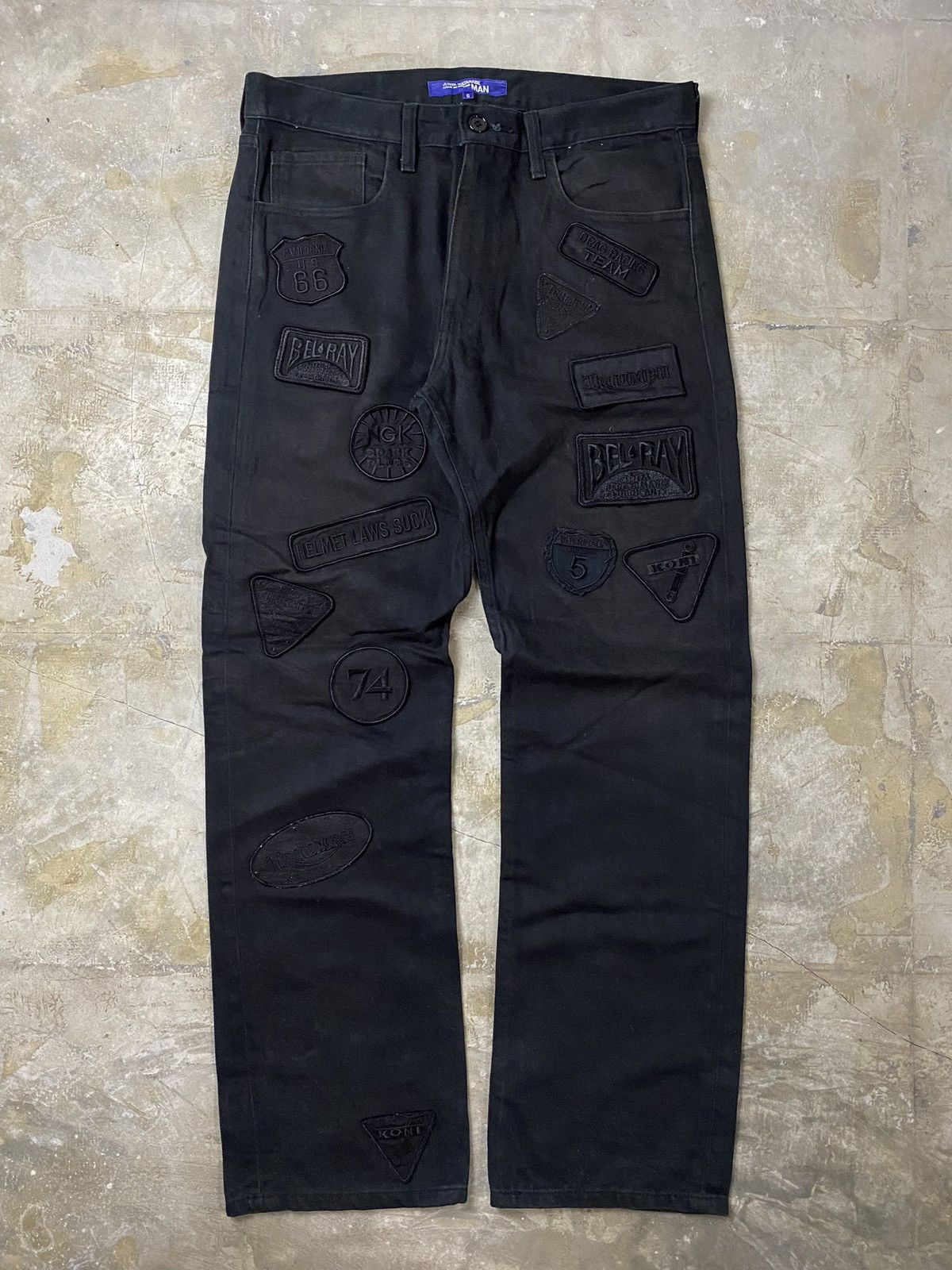 Junya Watanabe Junya Watanabe Man - CDG SS02 Biker Patchwork Jeans Size US 34 / EU 50 - 1 Thumbnail