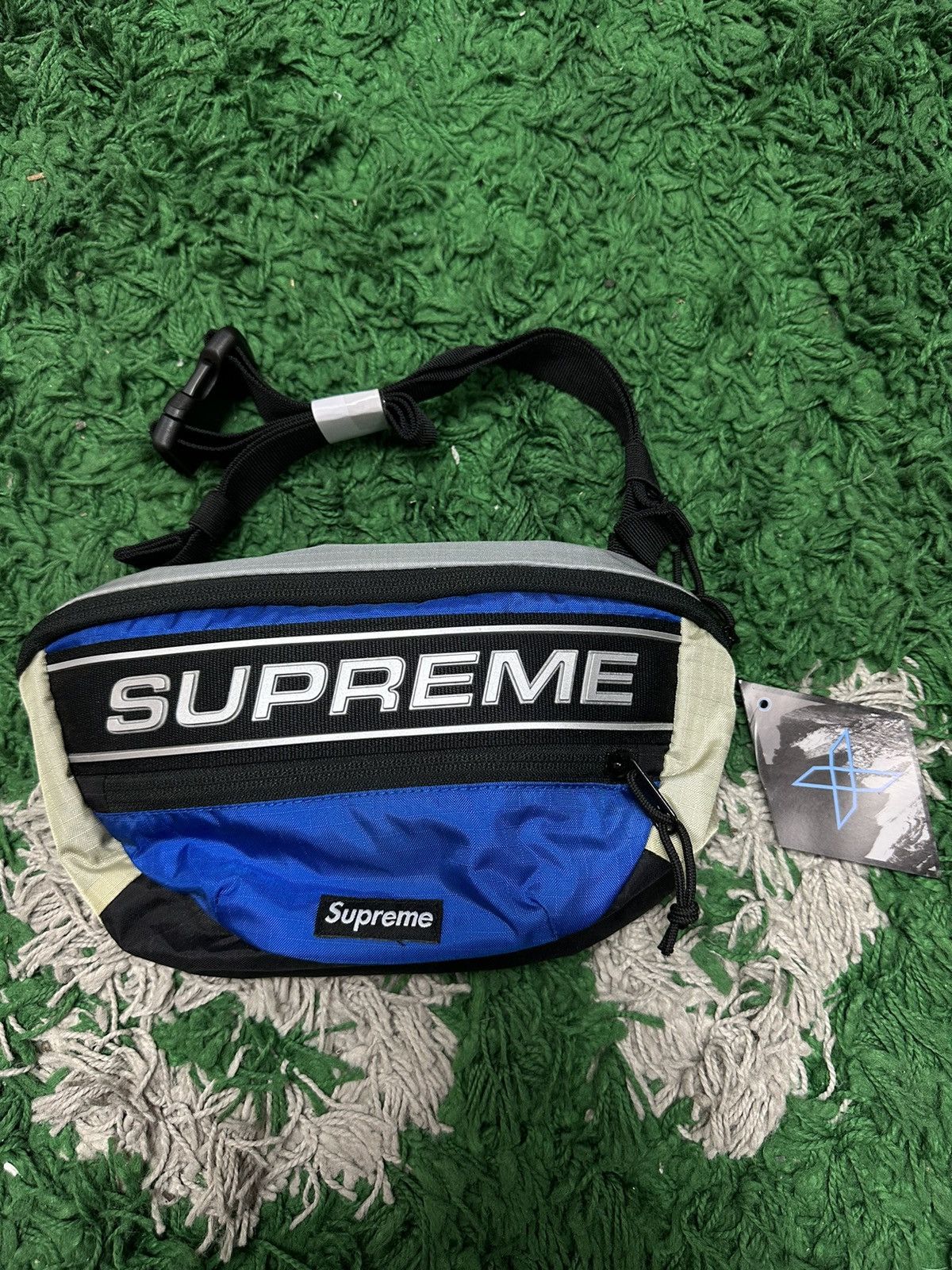 image of Supreme X X-Pac Pouch Side Bag Satchel Black Blue, Men's