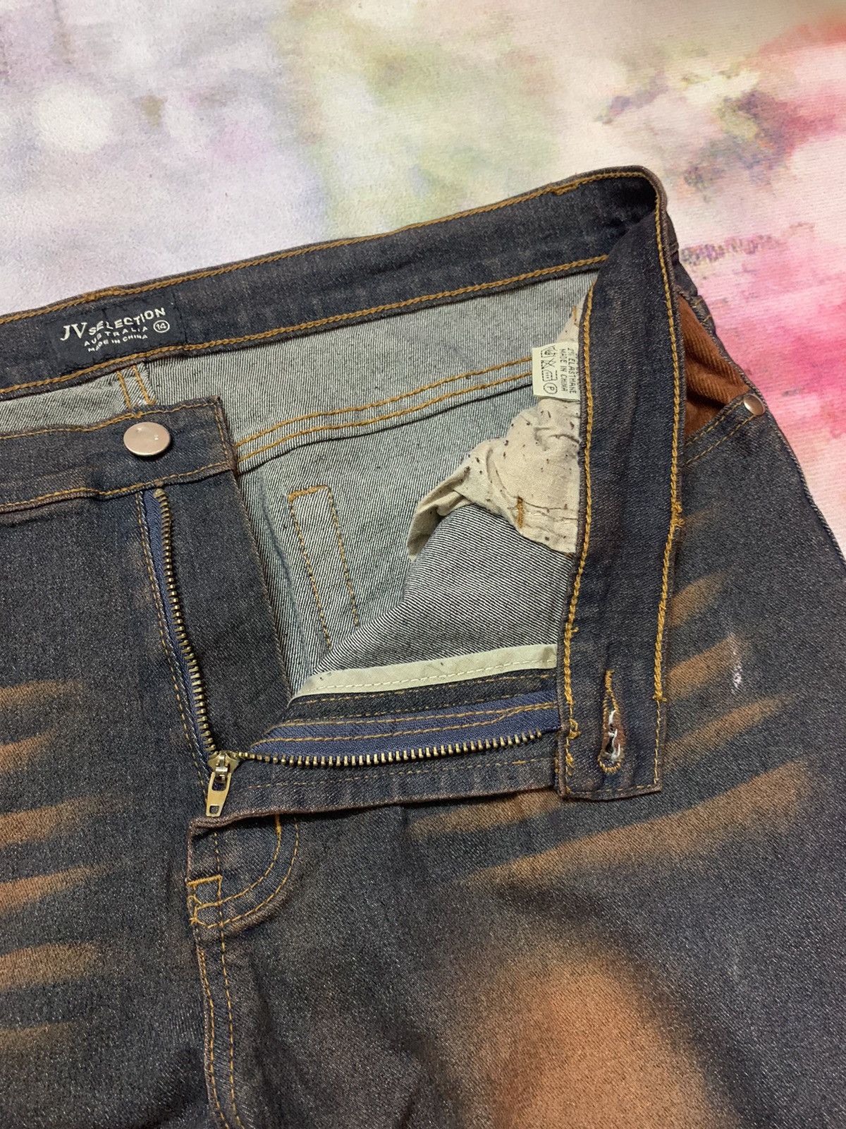 Hysteric Glamour Flare Rock & Roll Couture JV SELECTION Mud Washed Size US 34 / EU 50 - 5 Thumbnail