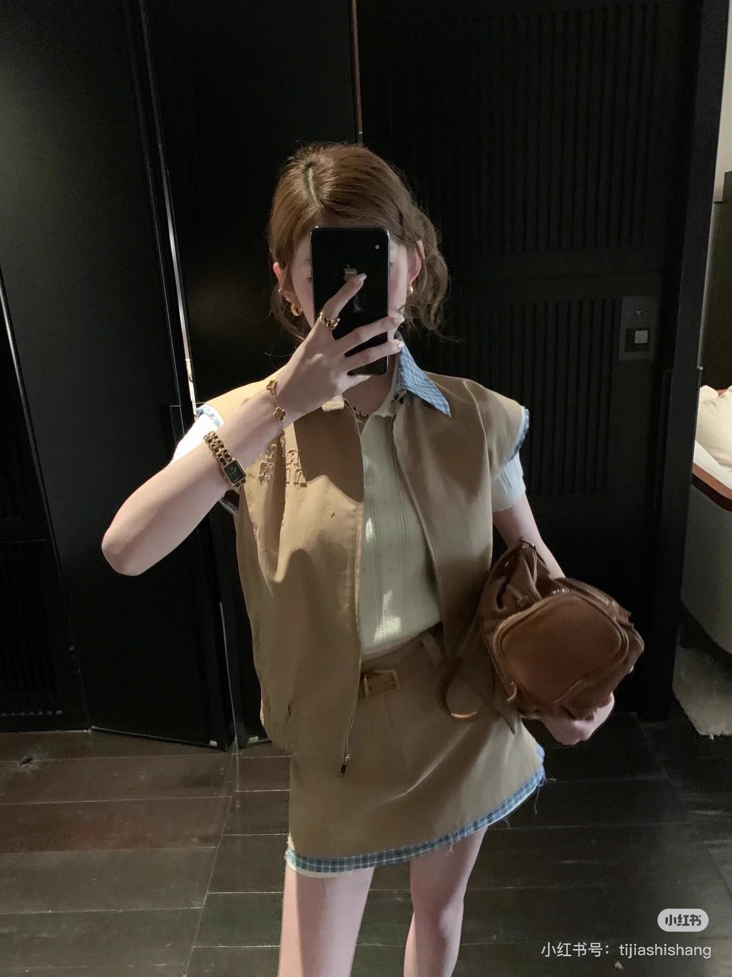 Miu Miu MIU MIU 25ss layered khaki check vest Size XS / US 0-2 / IT 36-38 - 5 Thumbnail