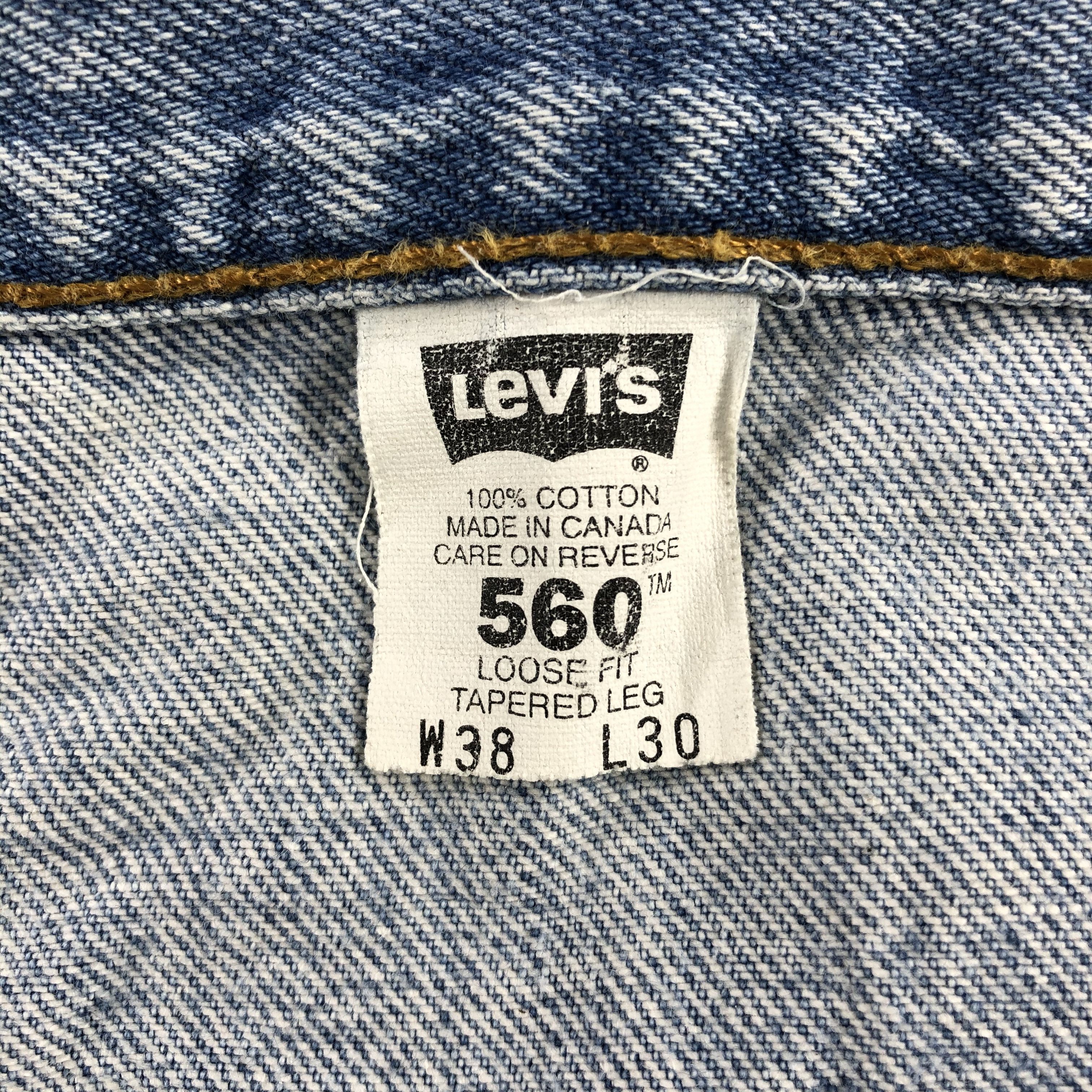 Levi's Vintage 90s Light Wash Levis 560 Jeans-J1681 Size US 38 / EU 54 - 10 Thumbnail