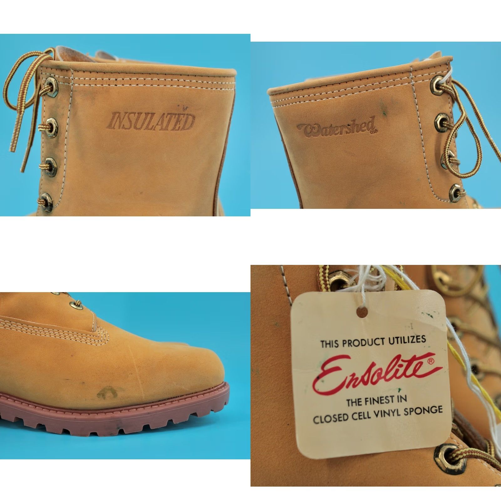 Vintage Watershed Boots Men's VTG 1970s Leather Boots Size 10.5 Brown Tan 70s Vintage Condition Good Size US 11 / EU 44 - 9 Thumbnail