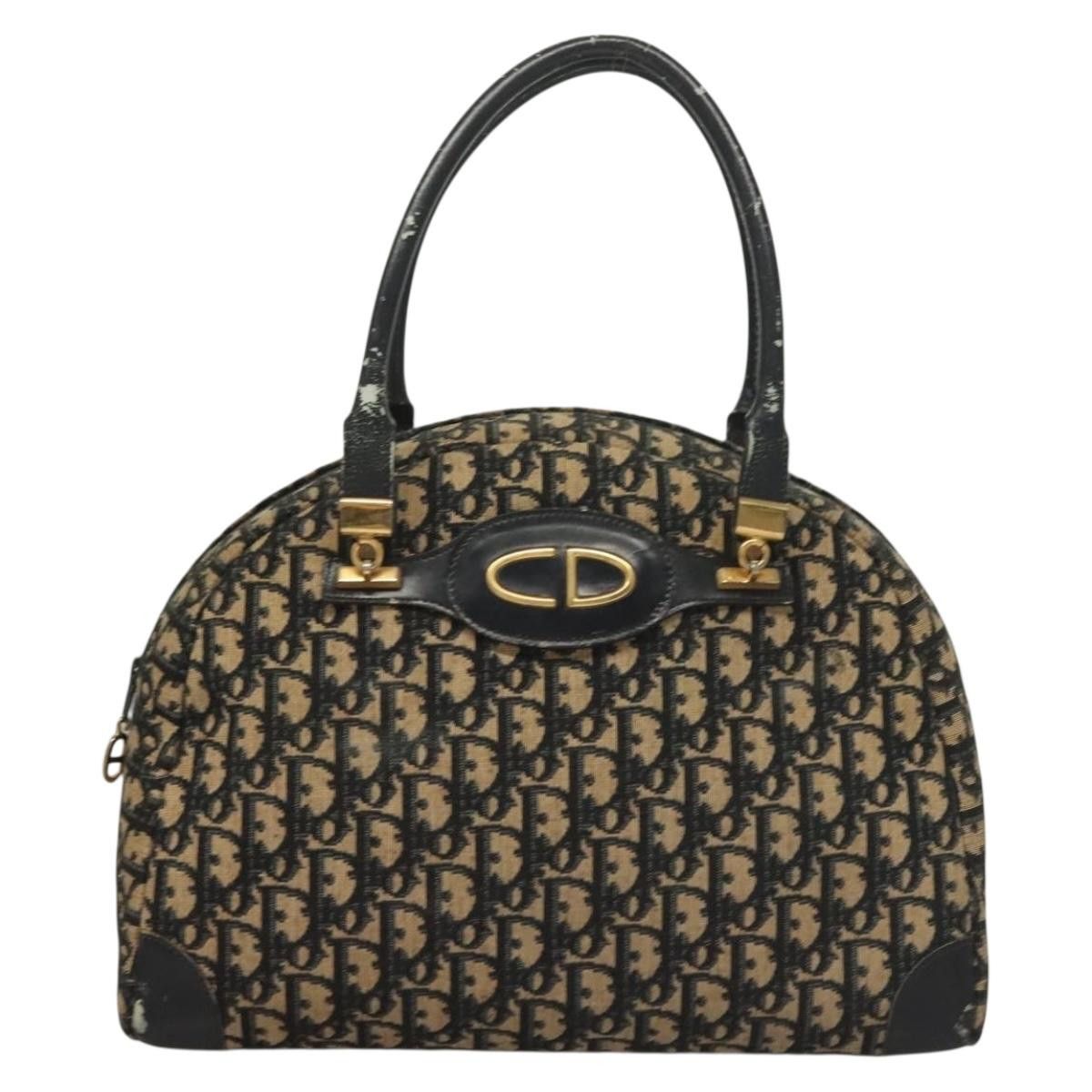 Dior DIOR Trotter Canvas Hand Bag Navy Gold Size ONE SIZE - 2 Thumbnail
