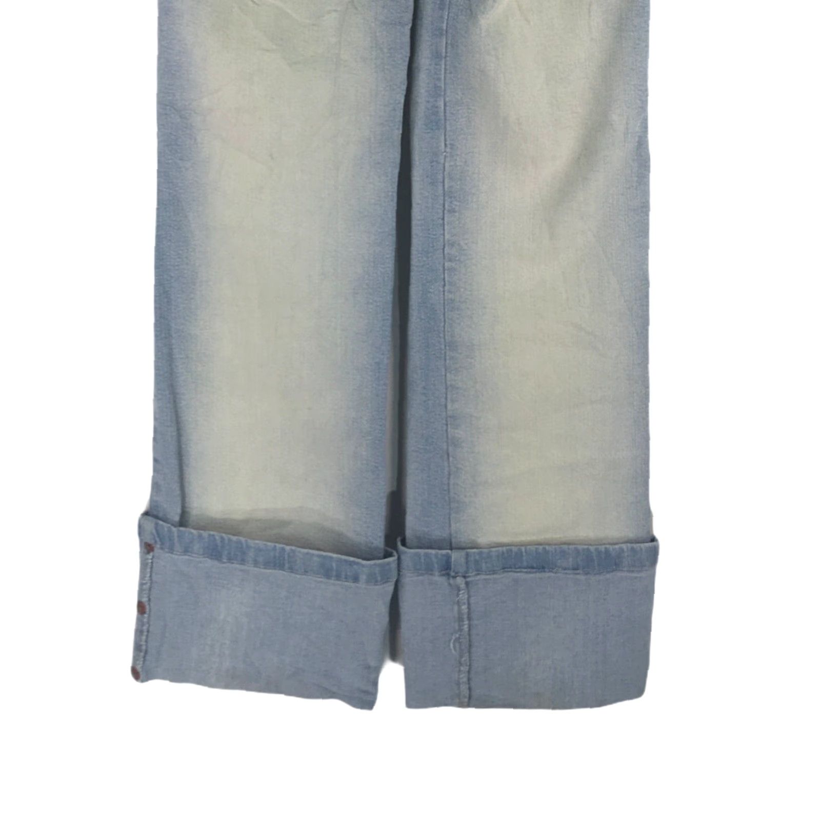 Vintage Atmosphere Women's Jeans Blue Denim Straight Cuffed Low Rise Size 7 28x27 Pockets Belt Loops Womens Size 28" / US 6 / IT 42 - 5 Thumbnail