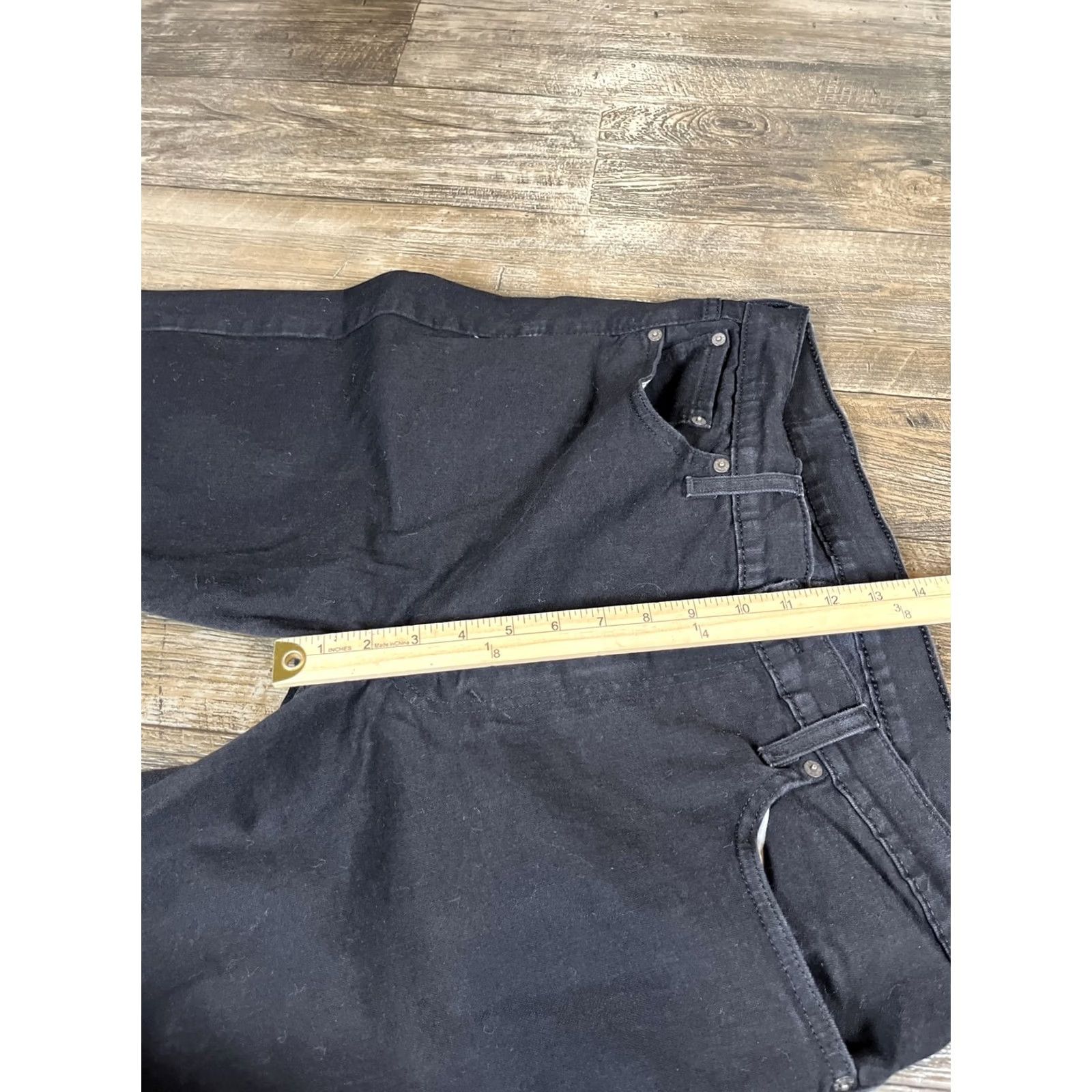 Levi's VINTAGE Levi's 514 Men Leather? No 514 Series Jeans 38x32 Black Denim Regular Straight 5-Pocket Men Pants Size US 38 / EU 54 - 5 Thumbnail