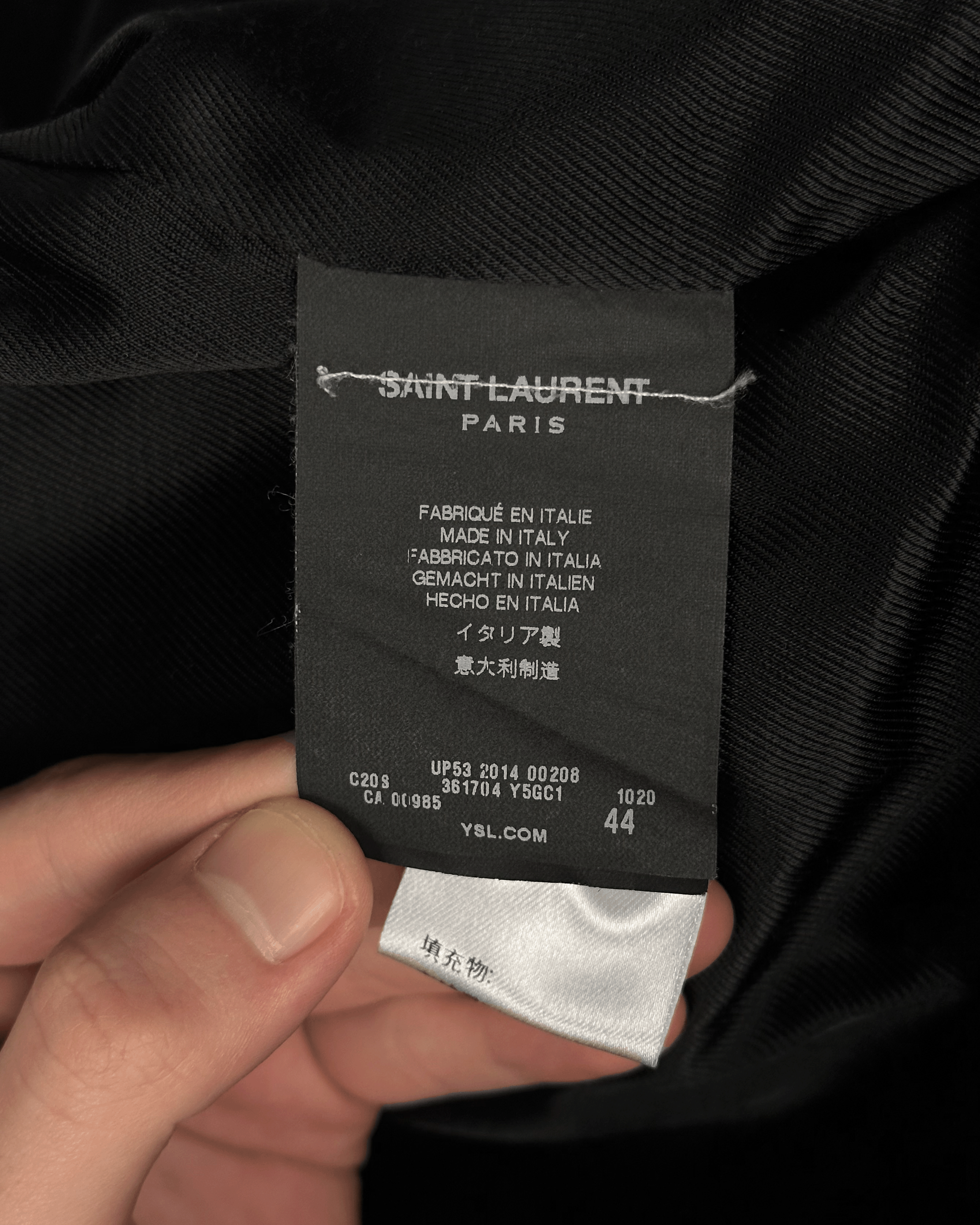 Saint Laurent Paris Saint Laurent Tiger Fur Details Leather Biker Jacket Size US S / EU 44-46 / 1 - 15 Thumbnail