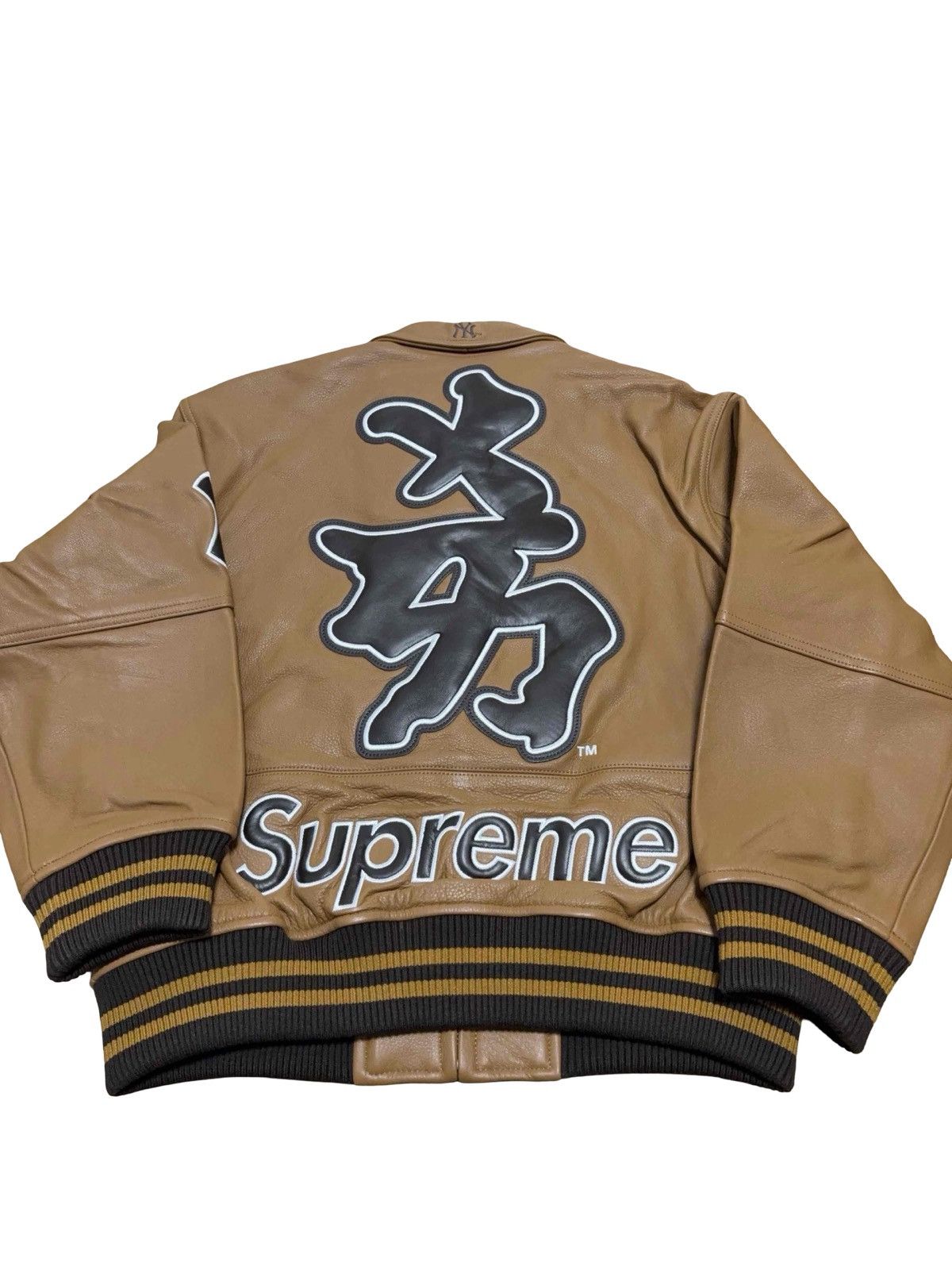 New York Yankees × Supreme Supreme Yankees Kanji Leather Jacket Size US S / EU 44-46 / 1 - 2 Thumbnail