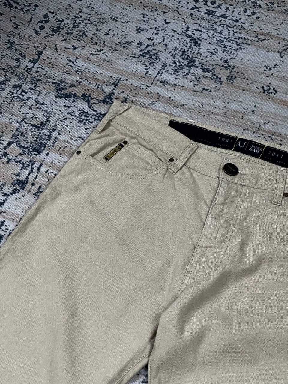 Armani Armani Luxuri Linen Beige Jeans Pants Size US 36 / EU 52 - 5 Thumbnail
