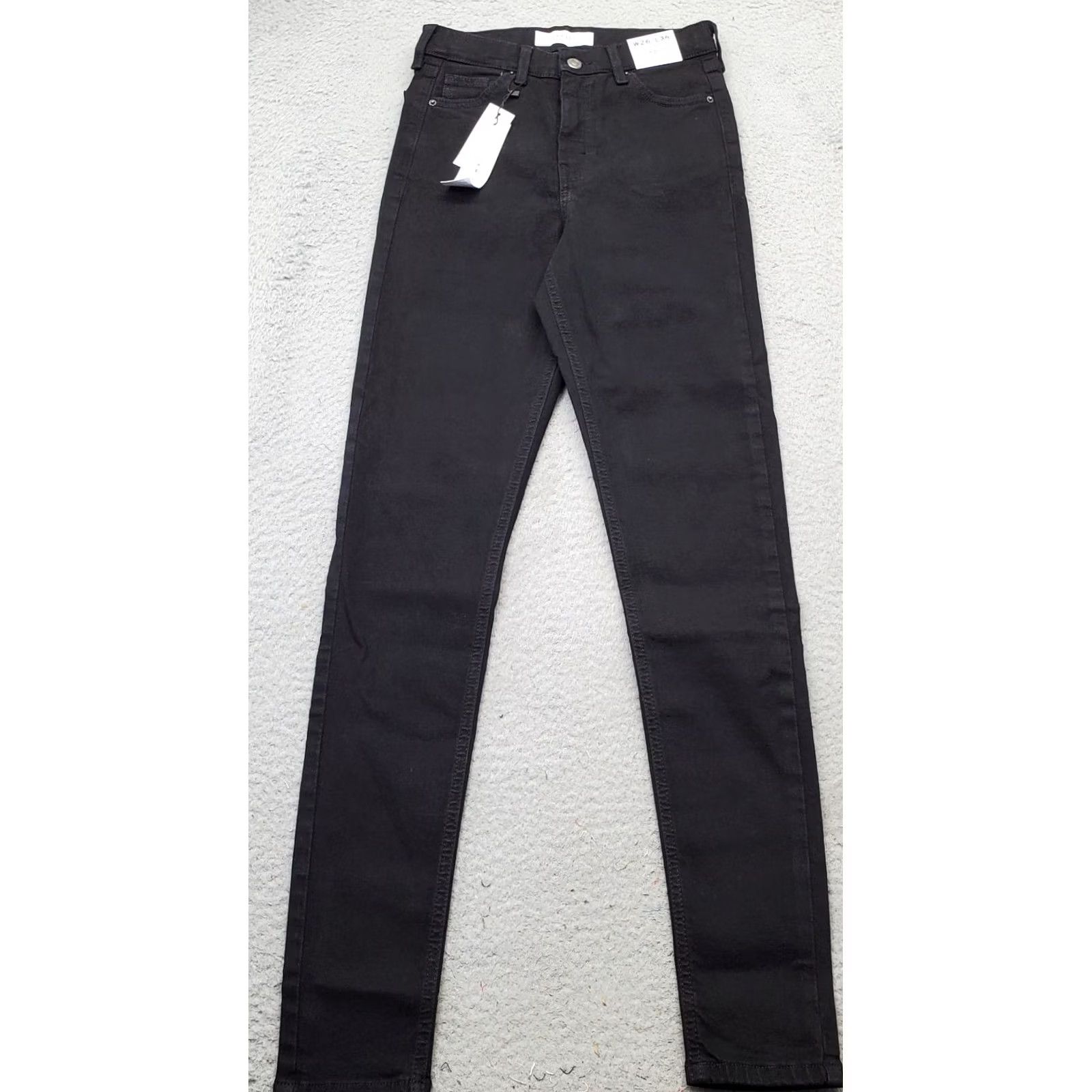 Topshop Topshop Jamie Jeans Women 26 Tall Black Denim Stretch Flat Front Slim Fit Jeans Size 26" / US 2 / IT 38 - 2 Thumbnail