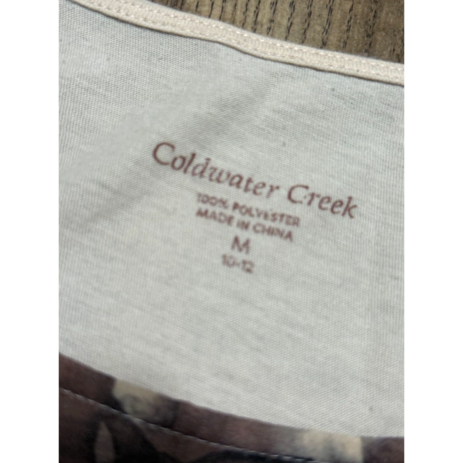 Coldwater Creek Coldwater Creek Shirt Womens Medium Tan Brown Short Sleeve Casual Regular Solid Modern Basic 90s? Size M / US 6-8 / IT 42-44 - 5 Thumbnail