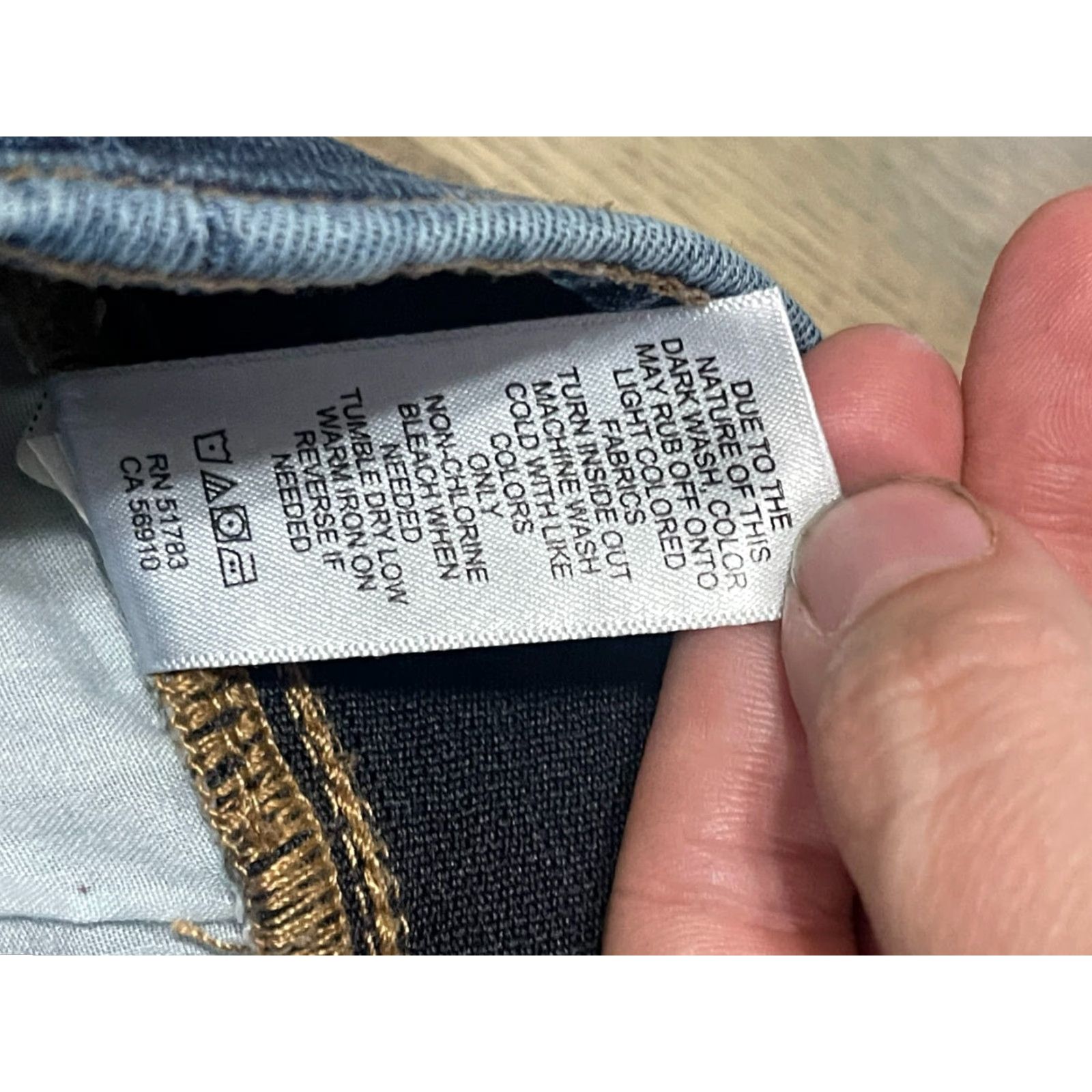 Vintage Maurices Jeans Women's XXL Blue Denim Straight Frayed Bottom Regular Fit Jeans Mens? Size 40" / US 18 - 7 Thumbnail