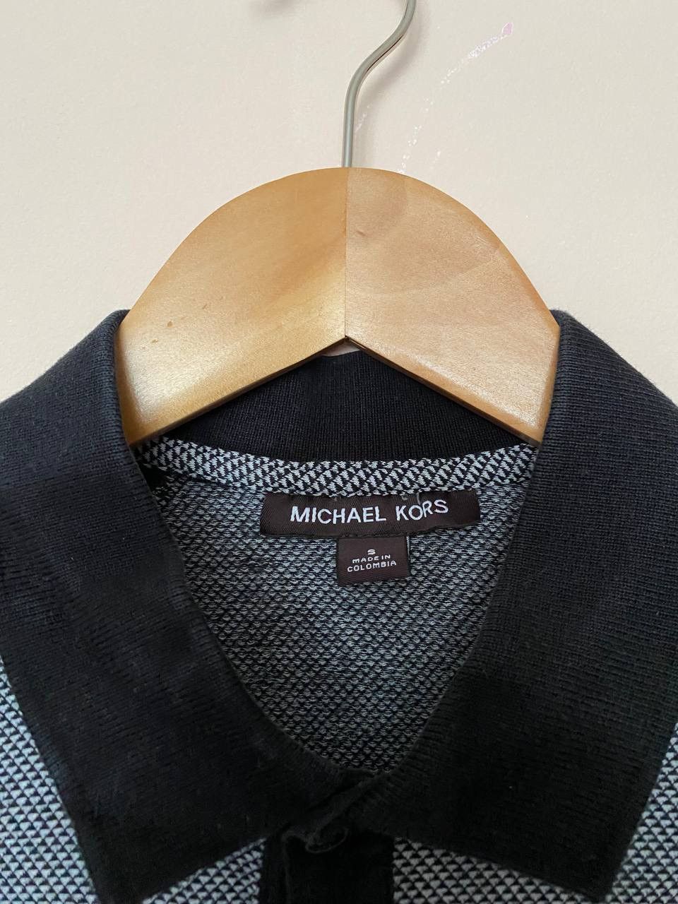 Michael Kors × Vintage 📌 Michael Kors Shirt Men's Small Black Pattern Collared Size US S / EU 44-46 / 1 - 3 Thumbnail