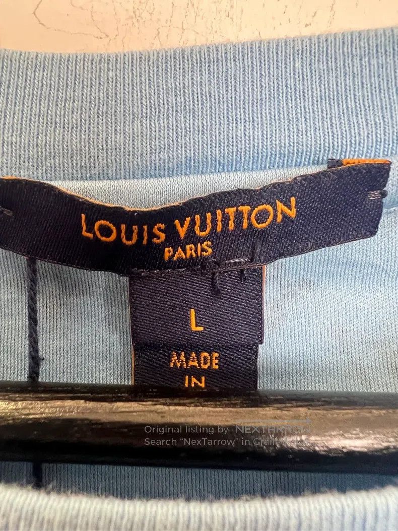 Louis Vuitton Louis Vuitton Blue full print presbyopic chain short sleev Size US L / EU 52-54 / 3 - 3 Thumbnail
