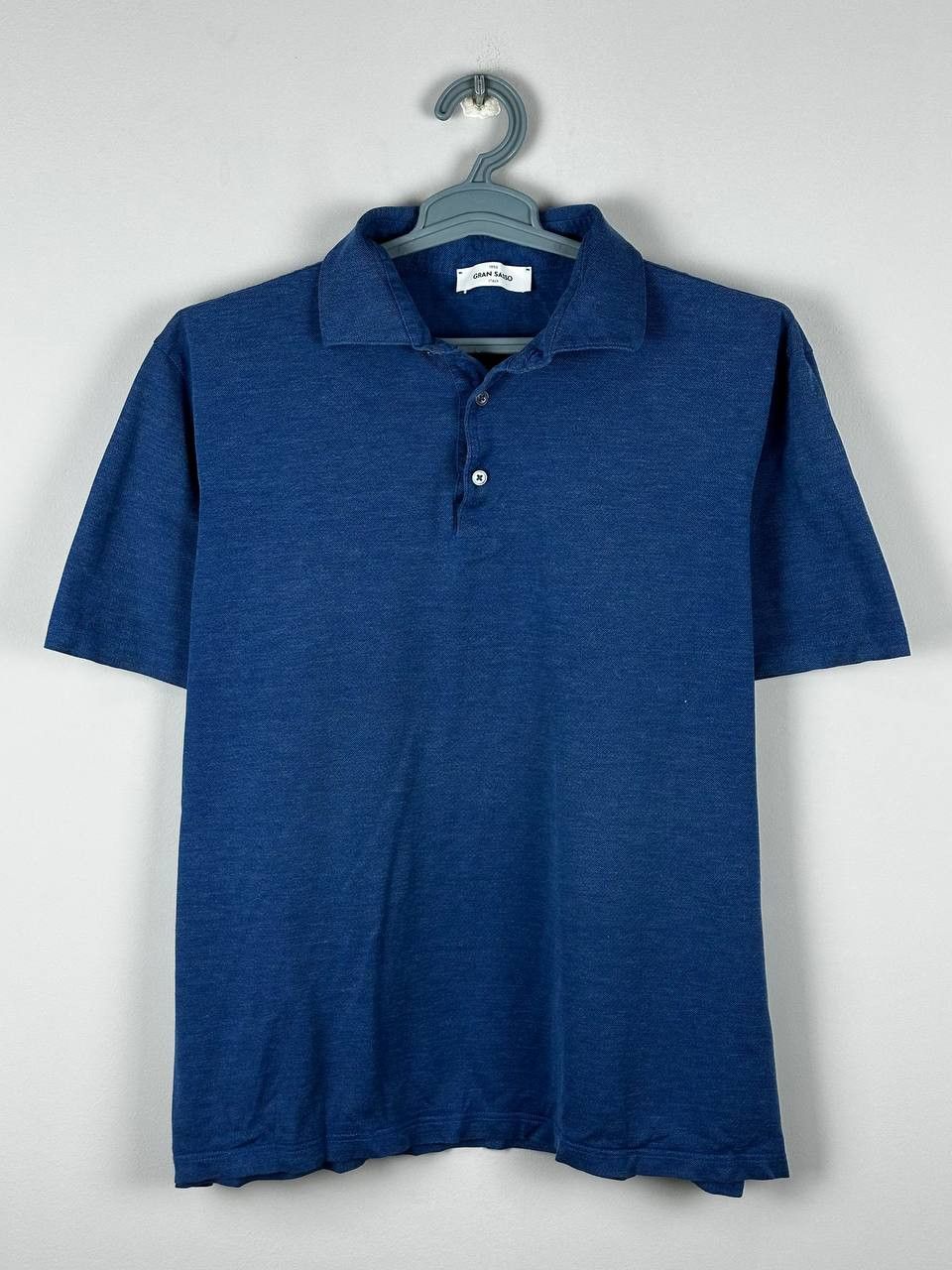 Gran Sasso Gran Sasso Luxury Cotton Indigo Dyed Polo T Shirt Size US XL / EU 56 / 4 - 2 Thumbnail