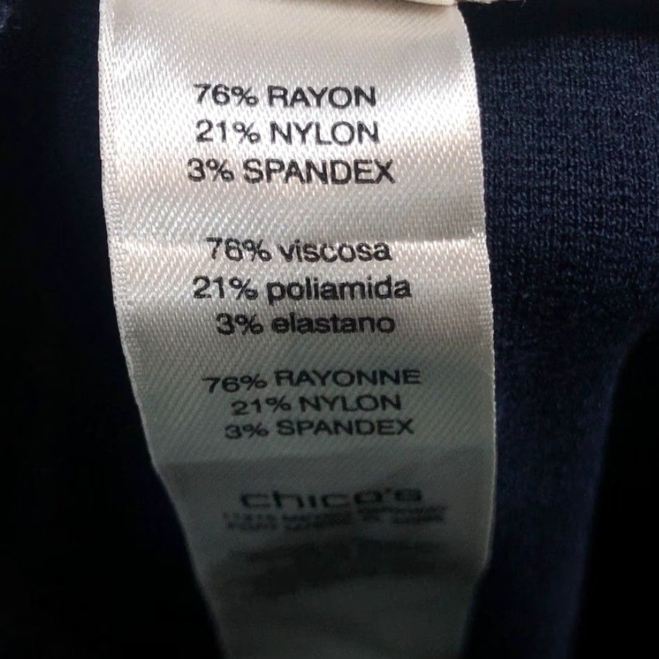 Vintage Chicos Womens Pants Blue Pull On Ankle Rayon Nylon Blend Stretch 1 (M) Size 30" / US 8 / IT 44 - 5 Thumbnail