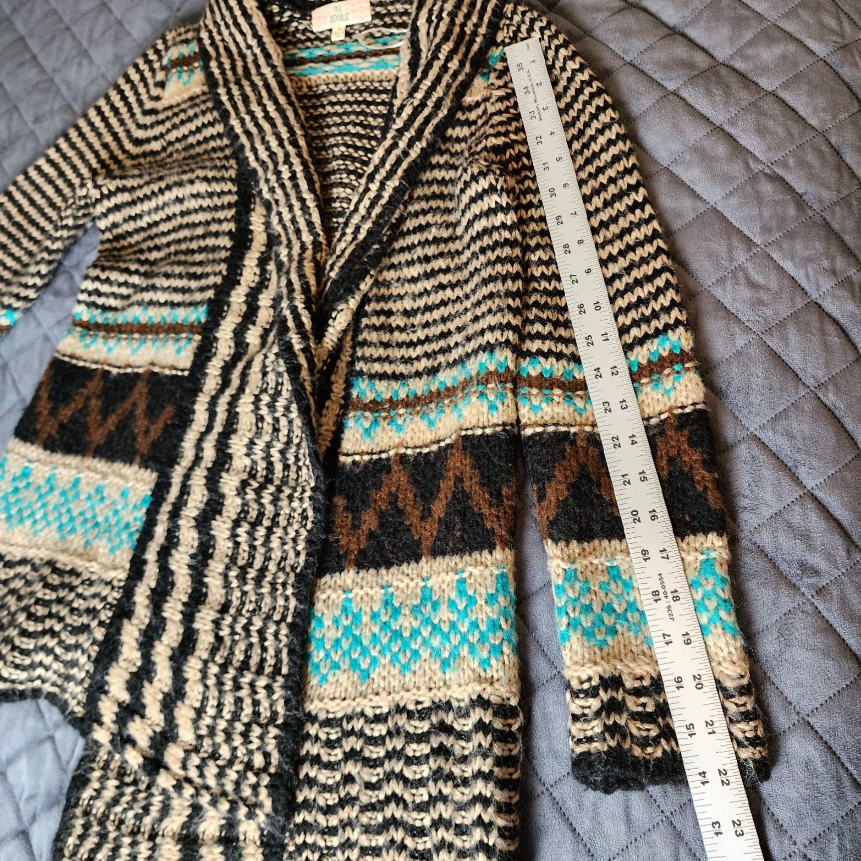 Vintage PINK REPUBLIC Womens Large Brown Open-Knit Cardigan Sweater Size L / US 10 / IT 46 - 7 Thumbnail