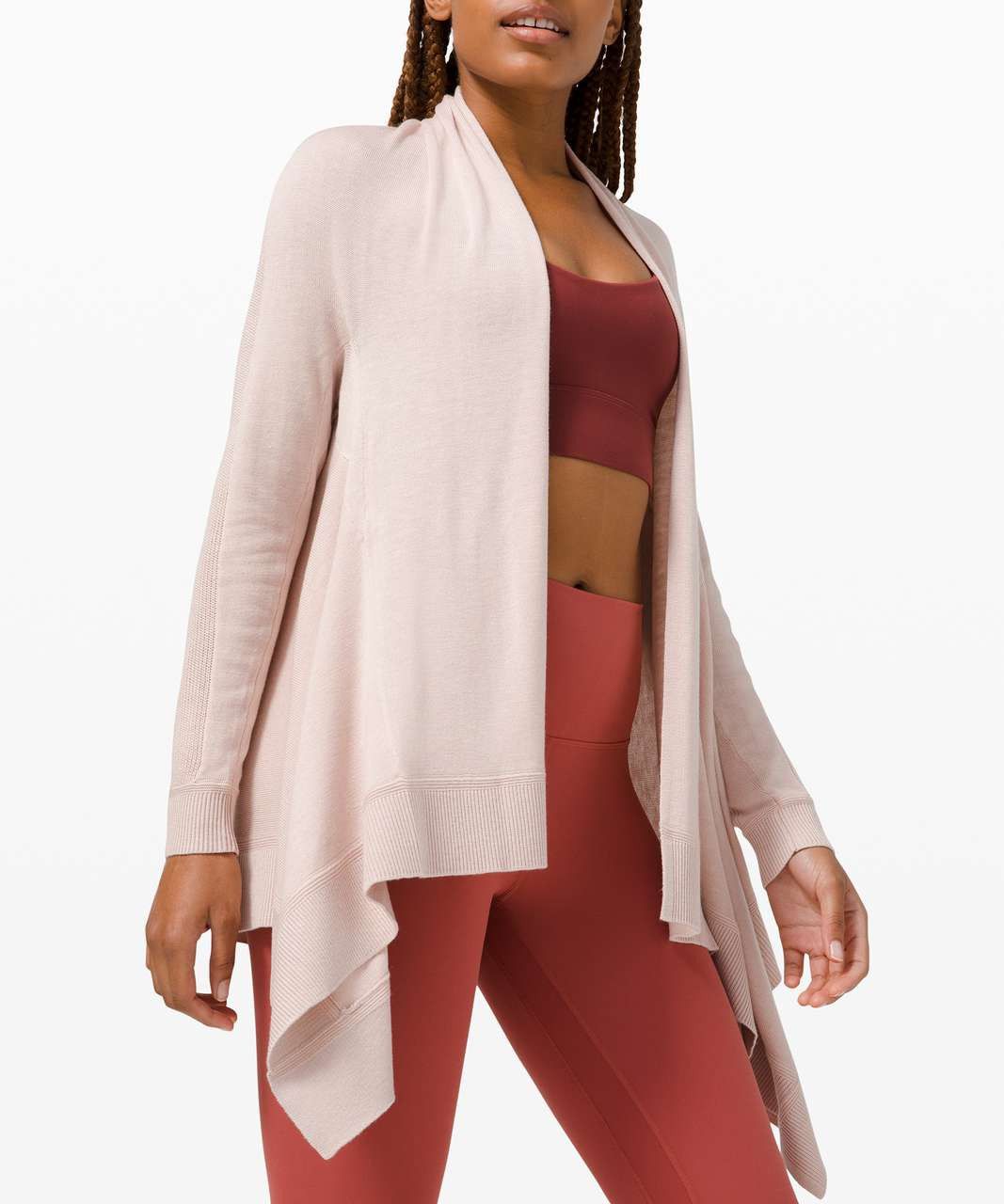 Lululemon Lululemon Cashlu Pink Bliss Knit Wrap Cardigan Size M / US 6-8 / IT 42-44 - 1 Thumbnail