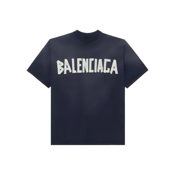 Balenciaga Balenciaga Monogram Logo Print Short Sleeve T-Shirt 0079-25 Size US S / EU 44-46 / 1 - 1 Thumbnail