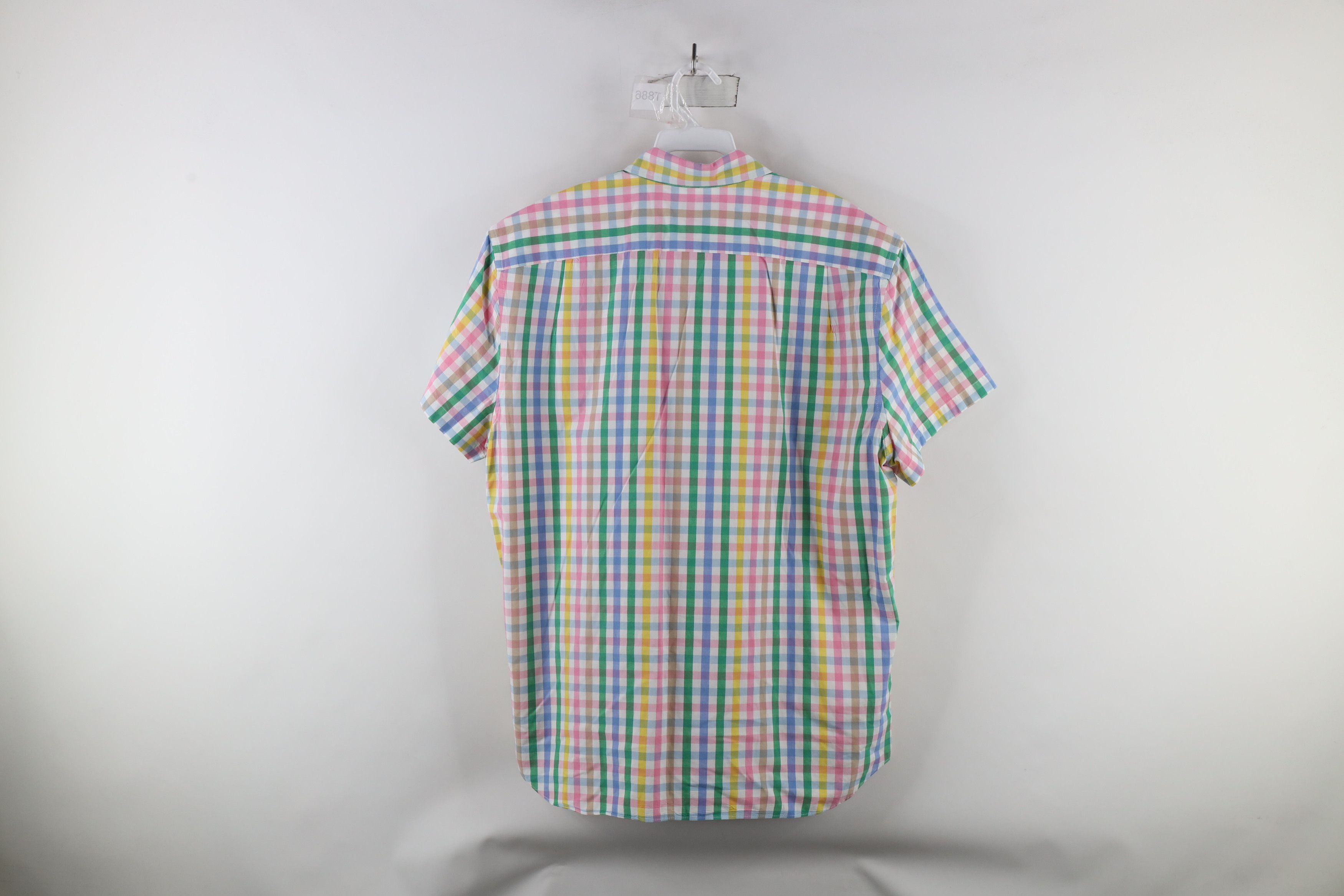 J.Crew × Vintage J Crew Wash Rainbow Plaid Short Sleeve Button Down Shirt Size US L / EU 52-54 / 3 - 9 Thumbnail