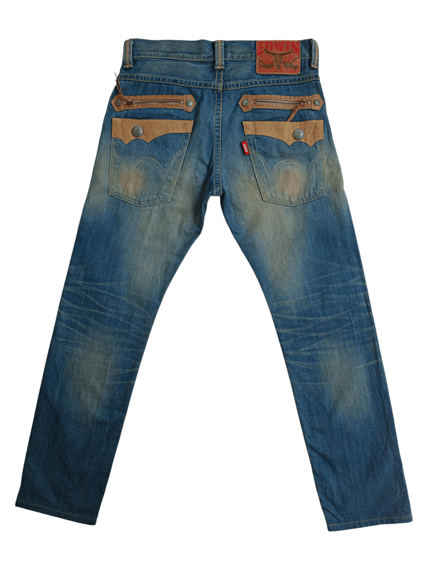 Edwin × Vintage Edwin Exclusive Vintage Denim Regular Distressed Jeans Size US 32 / EU 48 - 9 Thumbnail