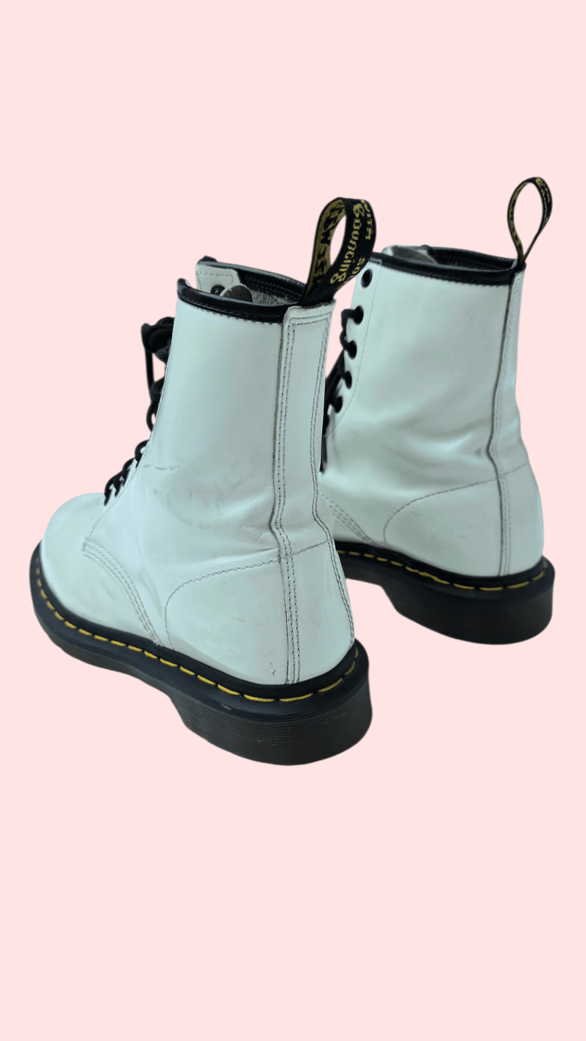 Dr. Martens Dr. Martens 1460 White Leather Boots-FASHIONELLA Size US 7 / IT 37 - 6 Thumbnail
