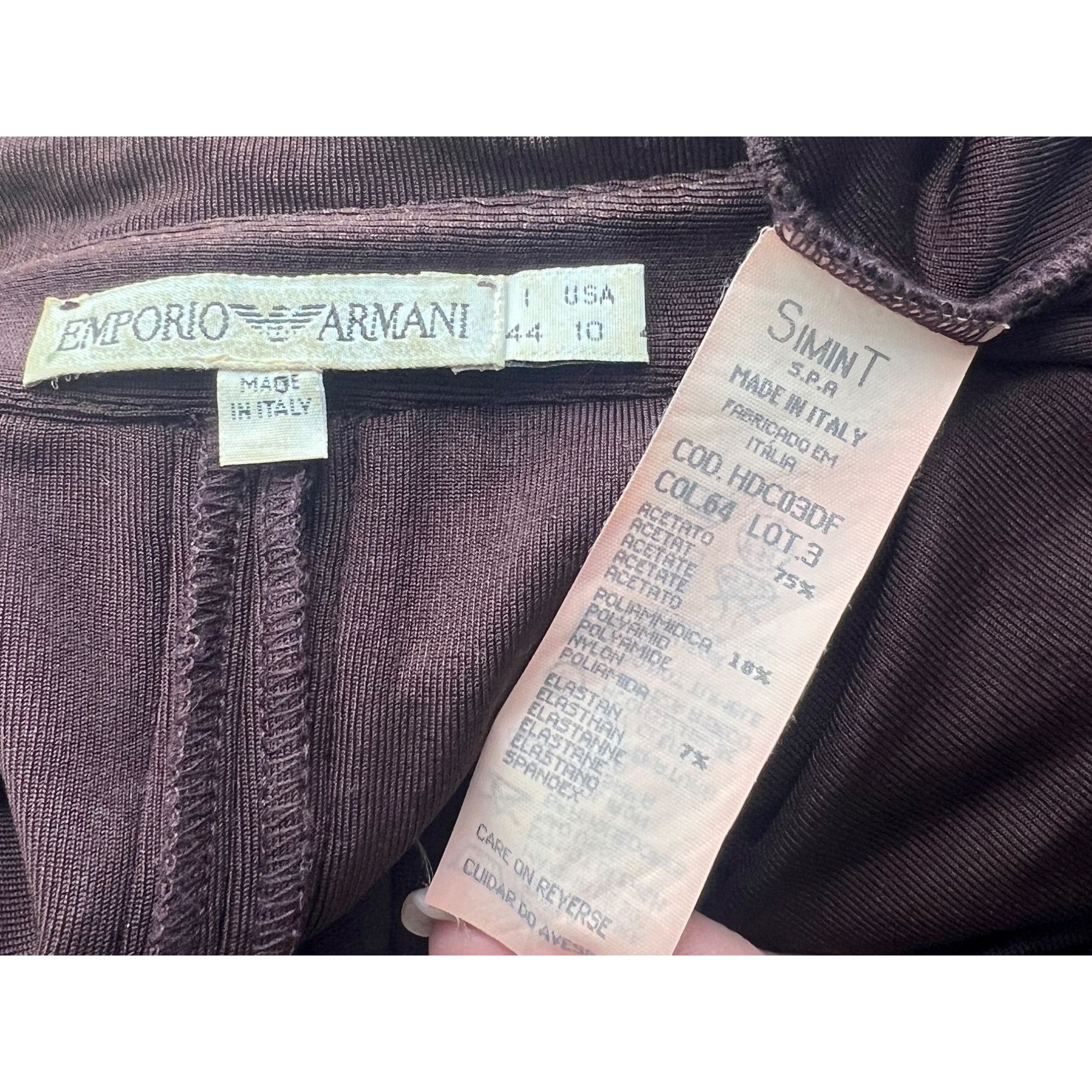 Emporio Armani VTG Armani Oxblood Button-Up Top | Office Siren Old Money Fe Size M / US 6-8 / IT 42-44 - 9 Thumbnail