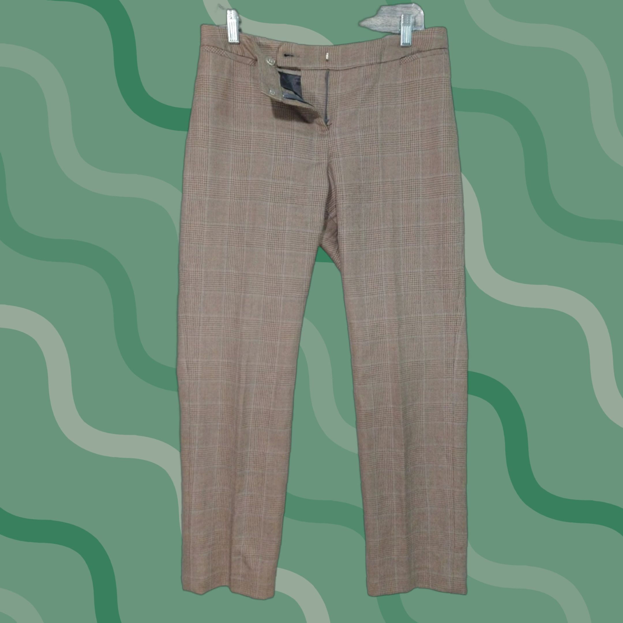 Pendleton VINTAGE Pendleton Dress Pants Women 10P Beige Plaid Wool Trousers Size 32" / US 10 / IT 46 - 1 Thumbnail