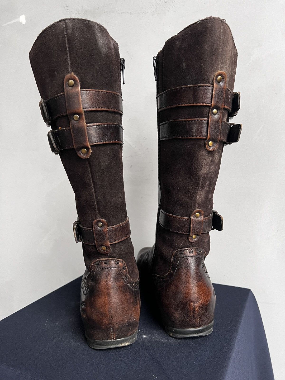 If Six Was Nine Rare moto style boxing margiela style boots y2k style Size US 7.5 / EU 40-41 - 6 Thumbnail