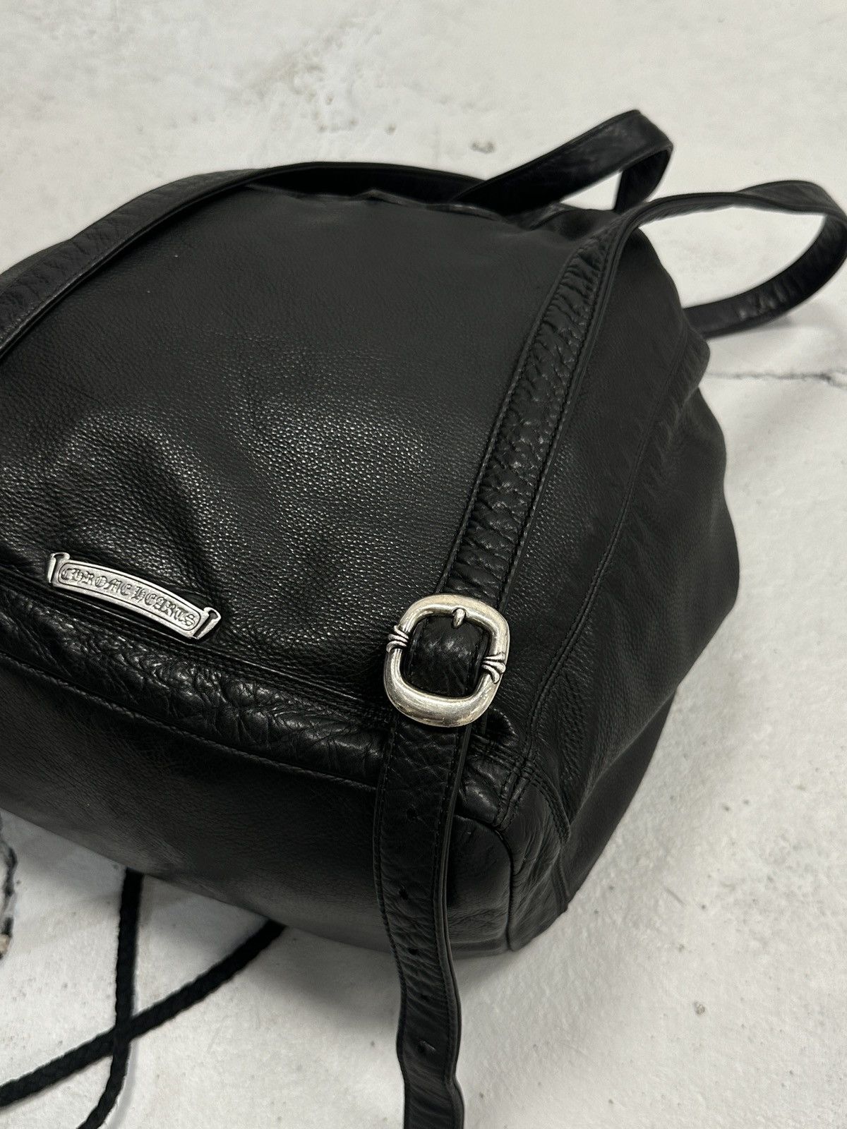 Chrome Hearts Chrome Hearts Flooded Leather Patch Drawstring Backpack Size ONE SIZE - 10 Thumbnail