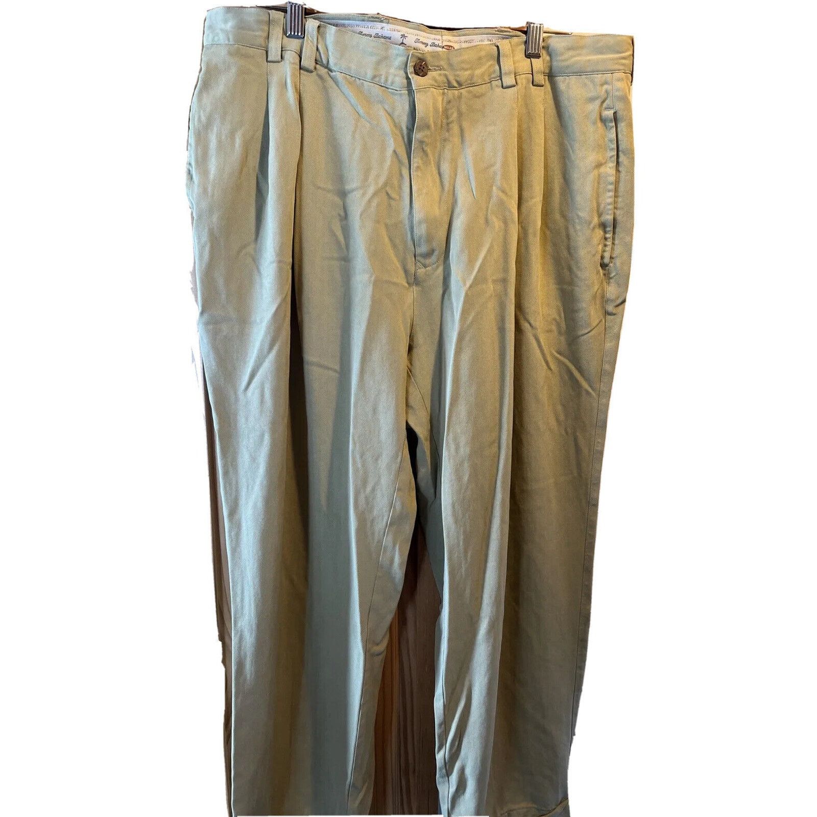 Tommy Bahama Tommy Bahama Relax Mens 36x27 Beige Silk Straight Cuff Pants Size US 36 / EU 52 - 1 Thumbnail