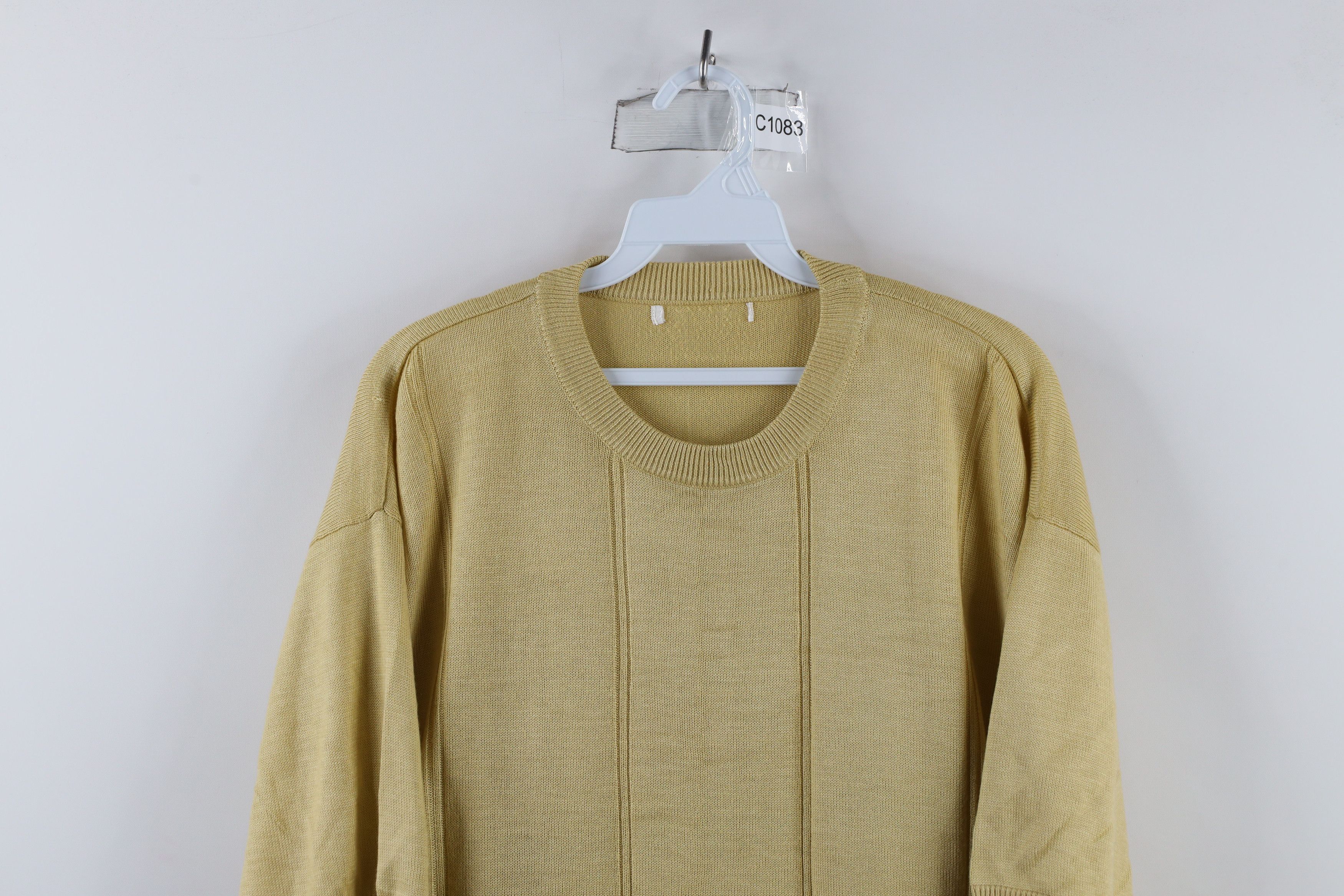 Vintage Vintage 90s Streetwear Knit Short Sleeve Sweater Gold Size US XL / EU 56 / 4 - 2 Thumbnail