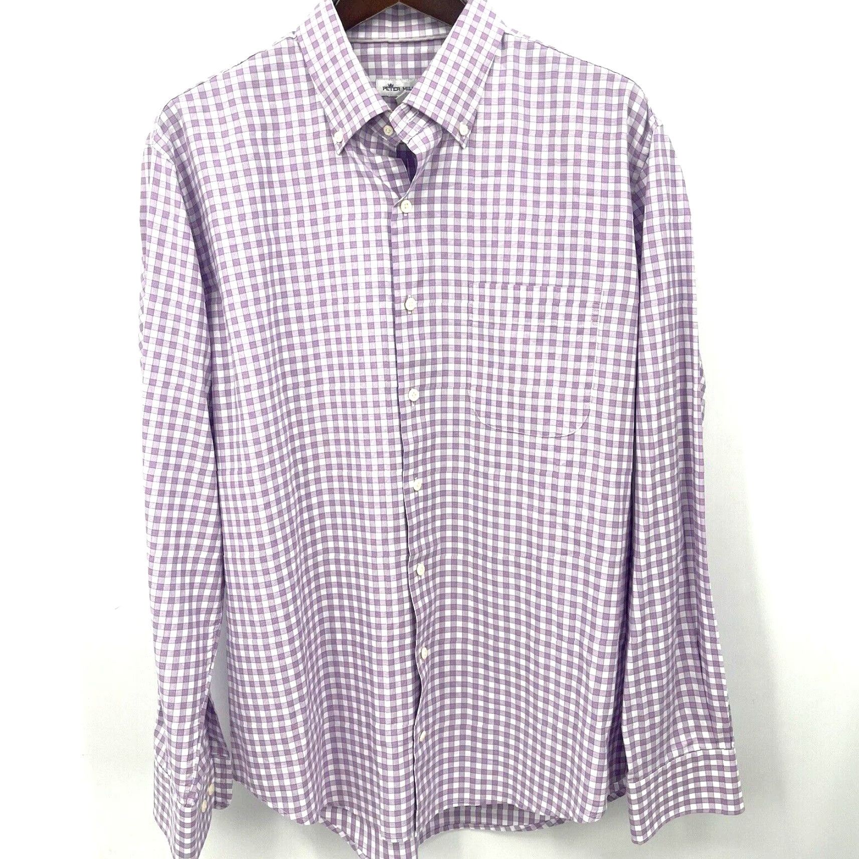 Peter Millar Peter Millar Shirt Men Large Windowpane Plaid Button Front Dad Quiet Lux Preppy Size US L / EU 52-54 / 3 - 2 Thumbnail